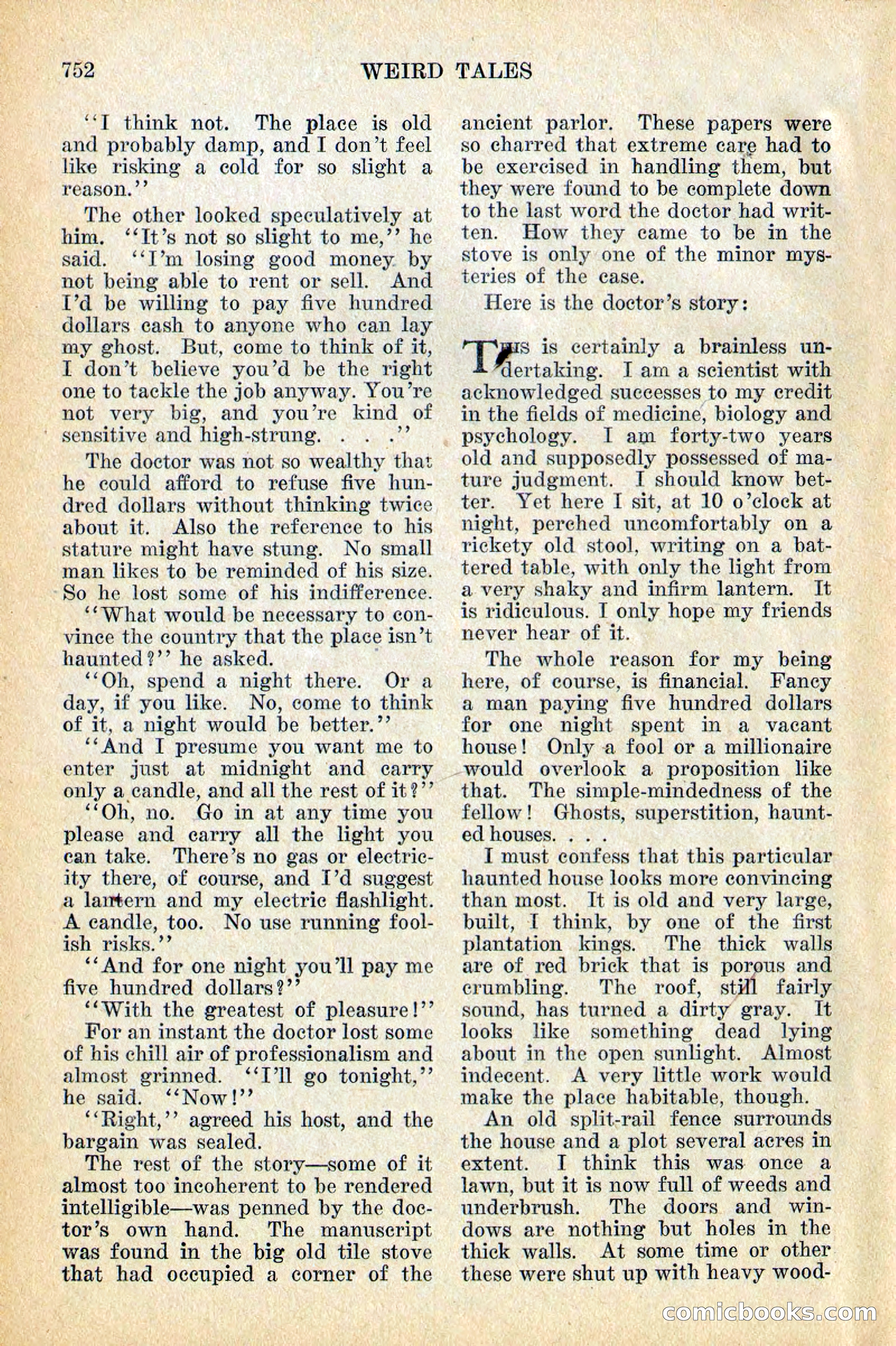 Weird Tales, Vol. 12, No. 6 — page 34 of 148