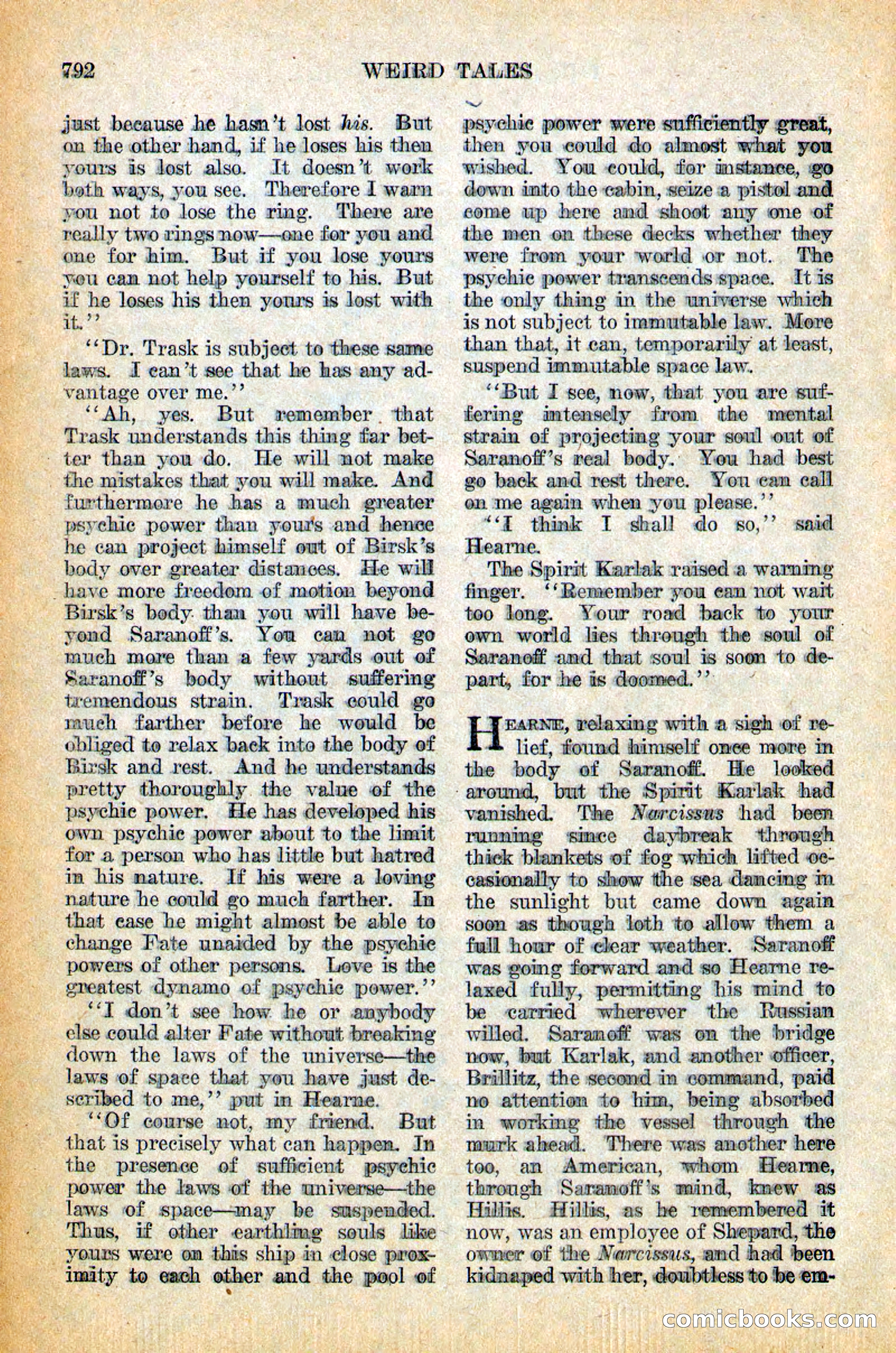 Weird Tales, Vol. 12, No. 6 — page 74 of 148