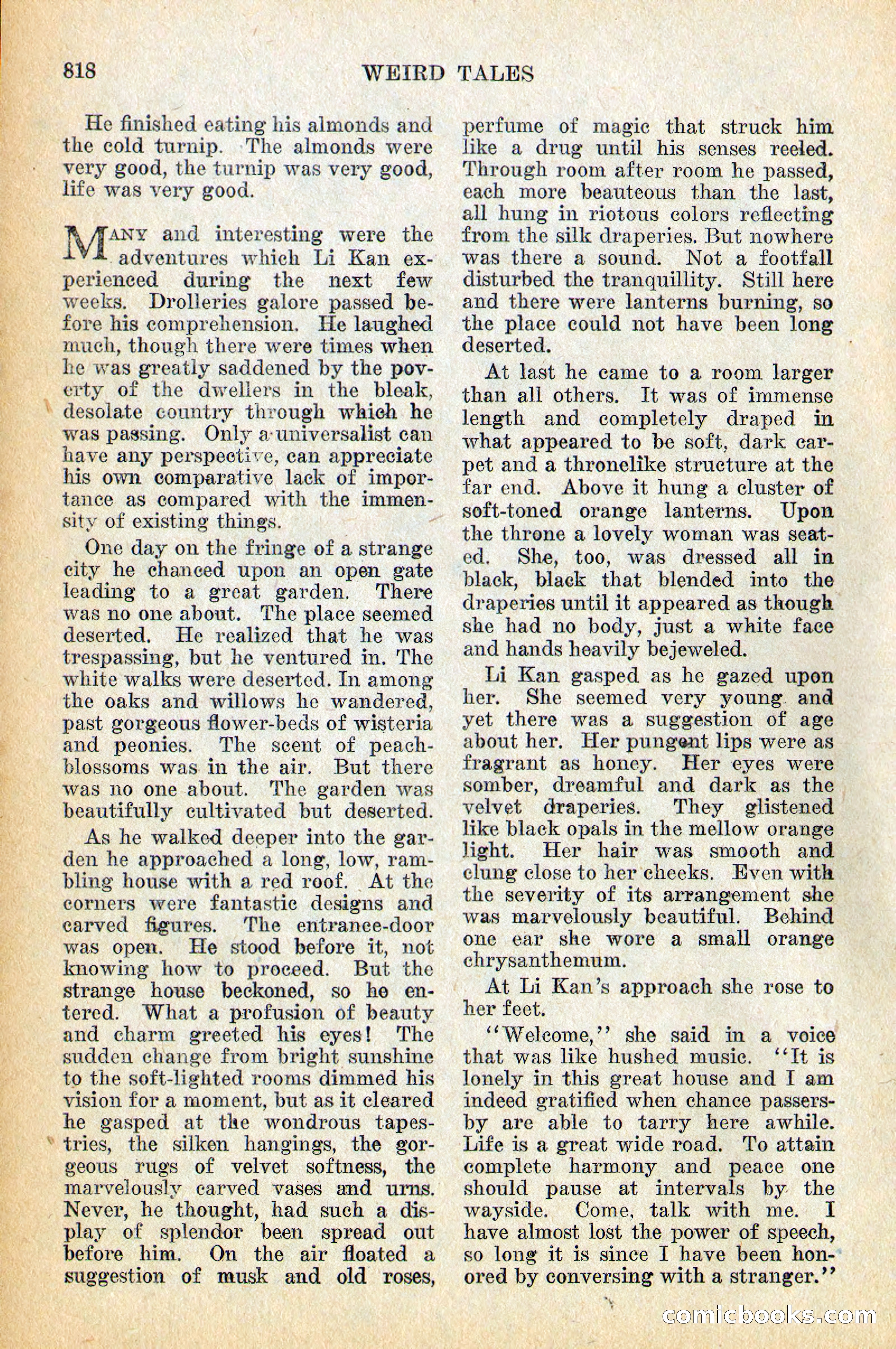 Weird Tales, Vol. 12, No. 6 — page 100 of 148
