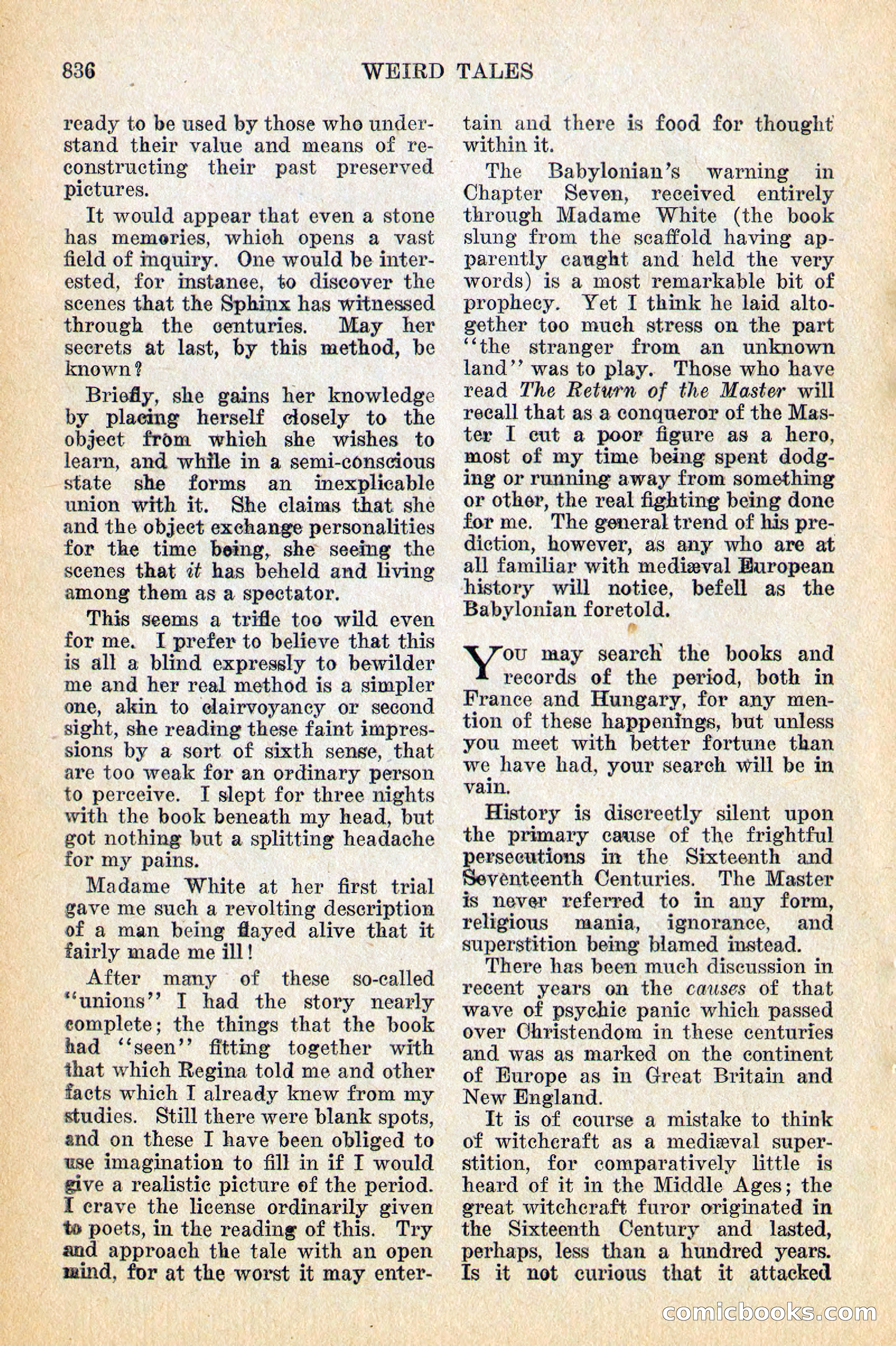 Weird Tales, Vol. 12, No. 6 — page 118 of 148