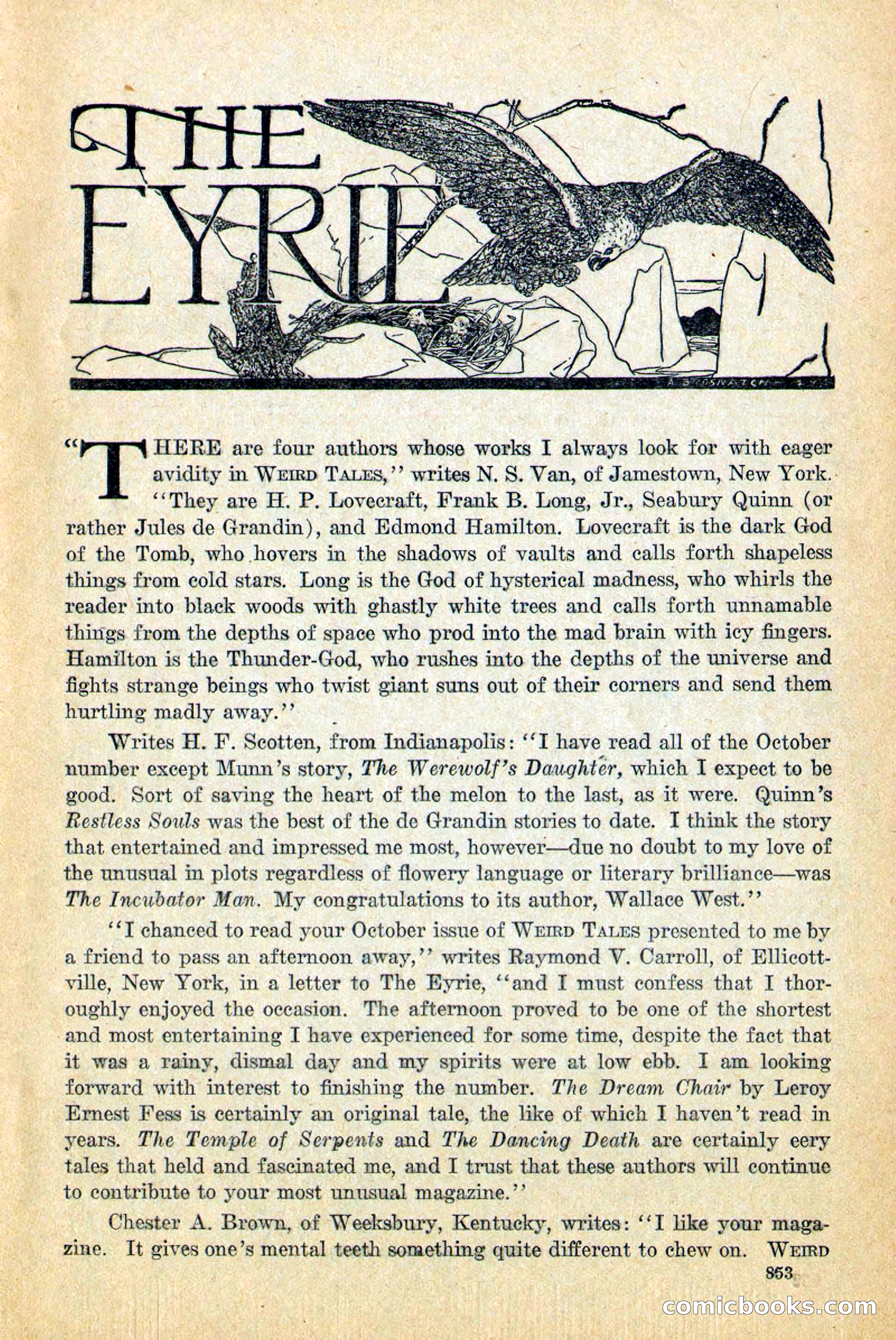 Weird Tales, Vol. 12, No. 6 — page 135 of 148