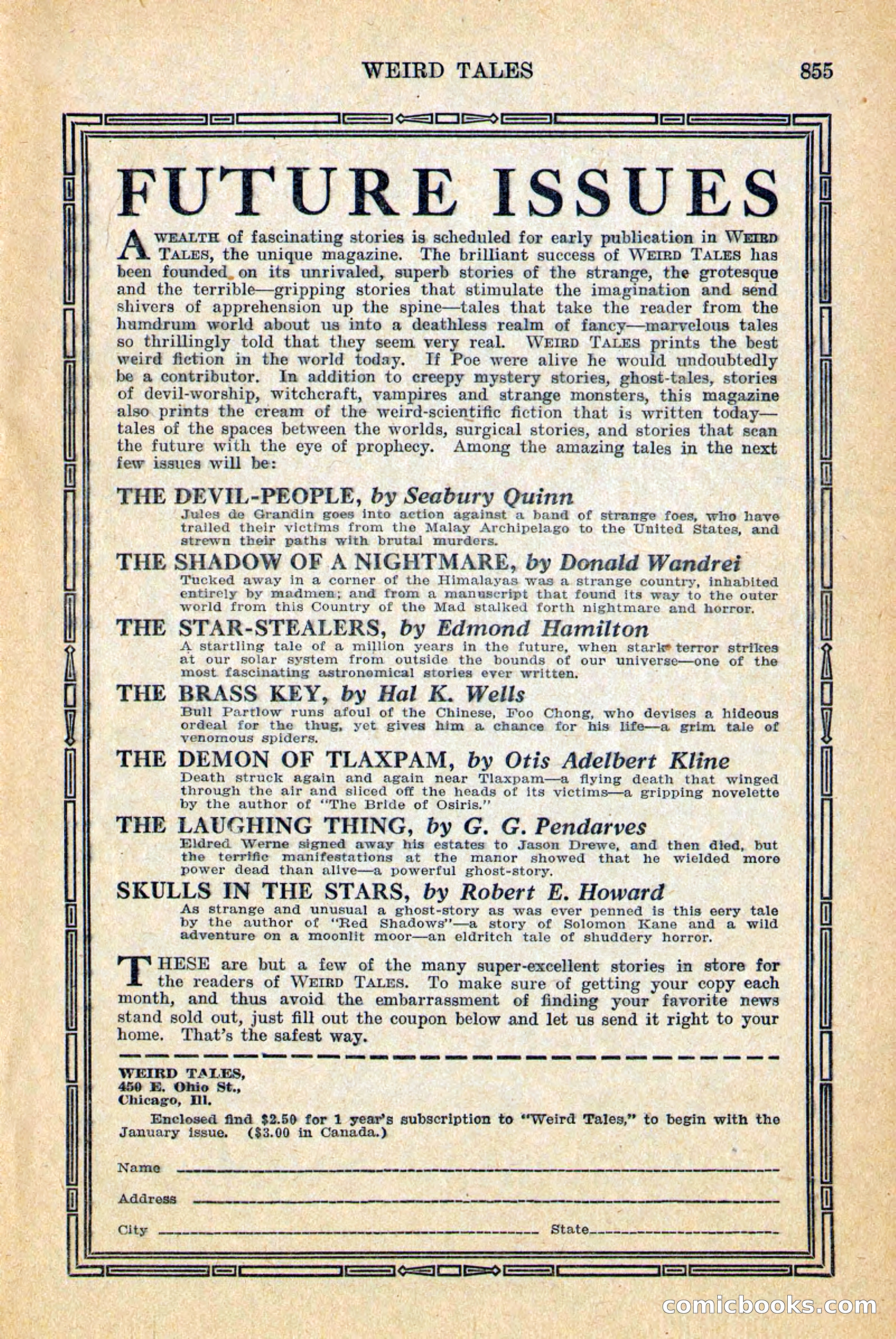 Weird Tales, Vol. 12, No. 6 — page 137 of 148