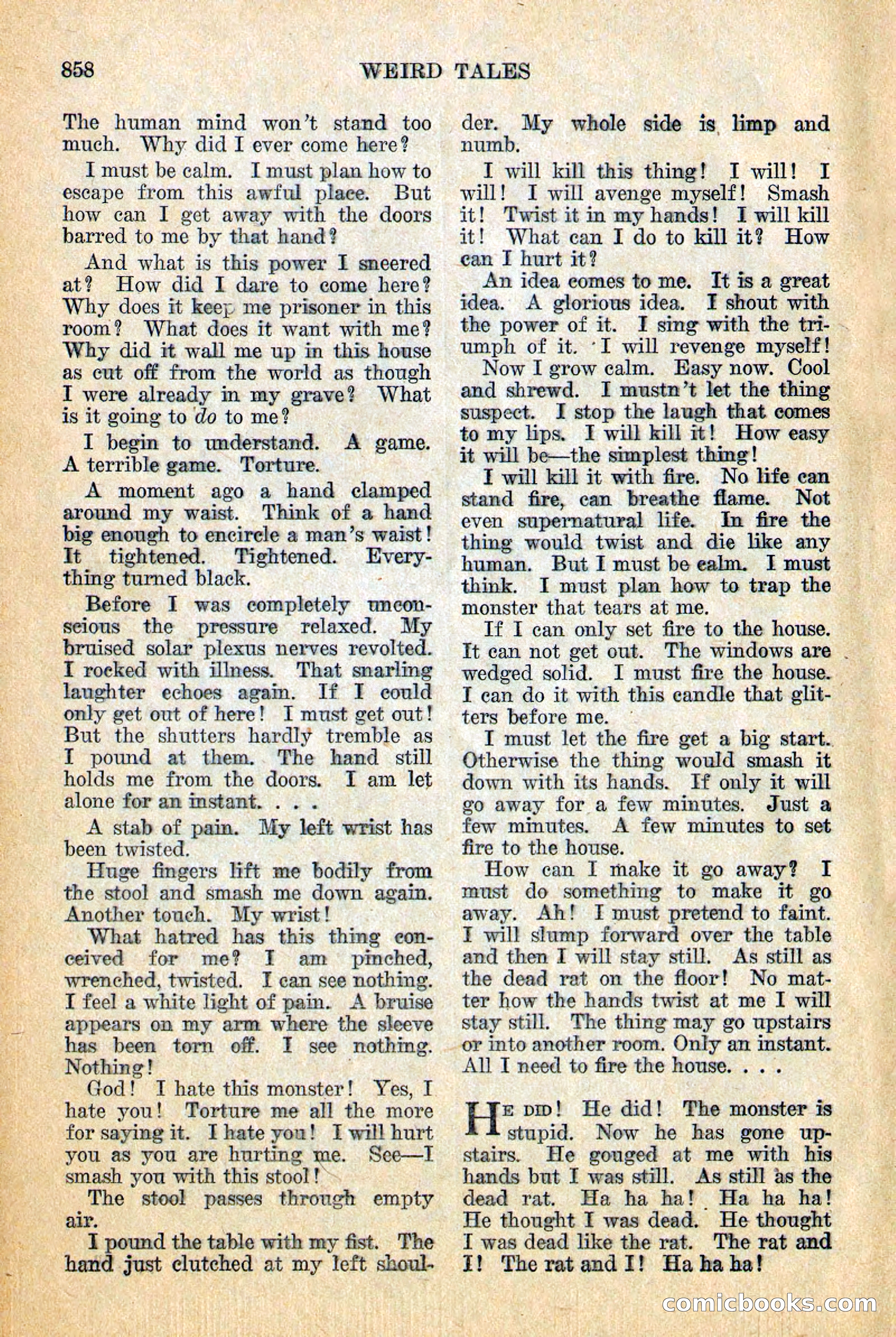Weird Tales, Vol. 12, No. 6 — page 140 of 148