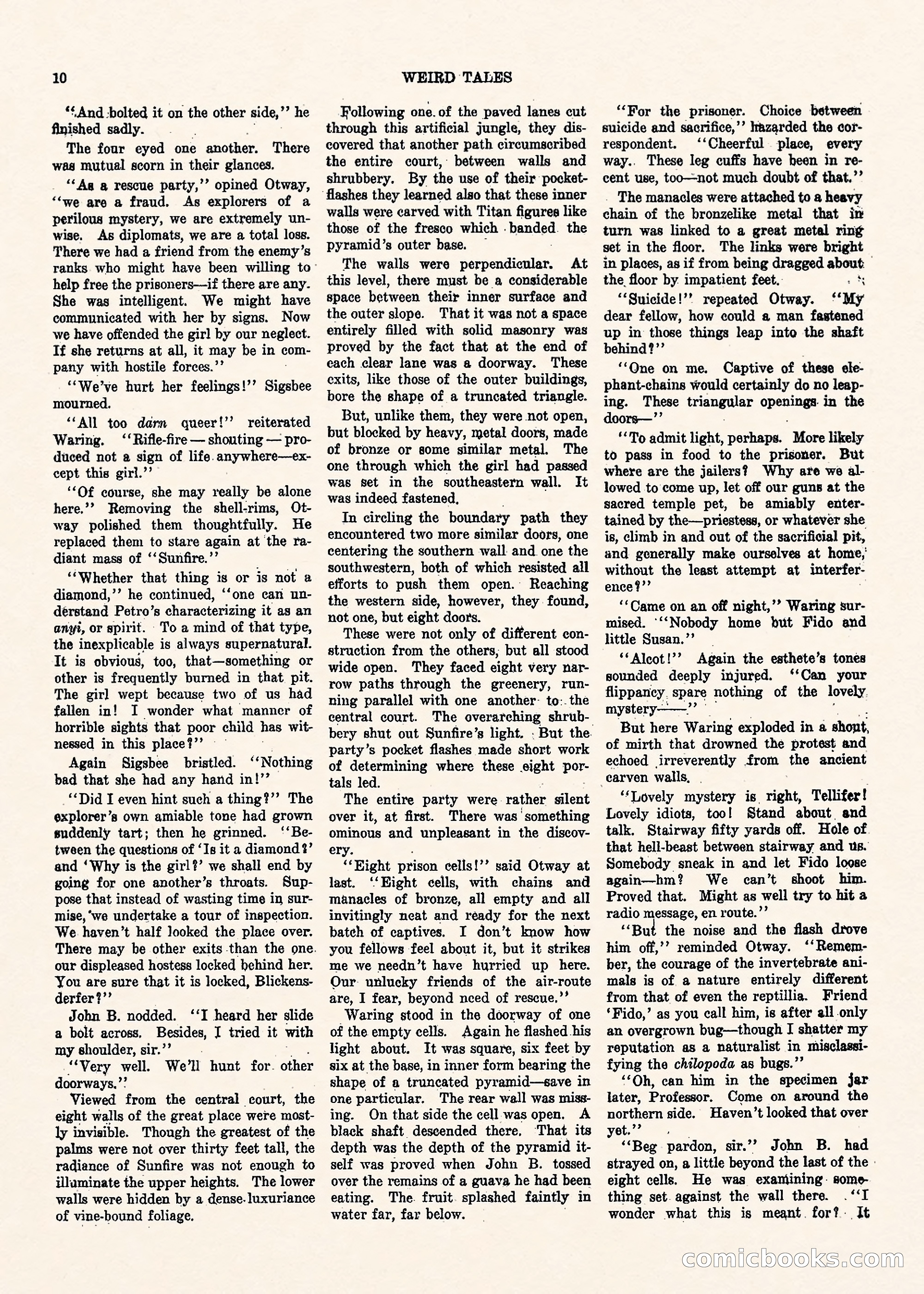 Weird Tales, Vol. II, No. 1 — page 11 of 98