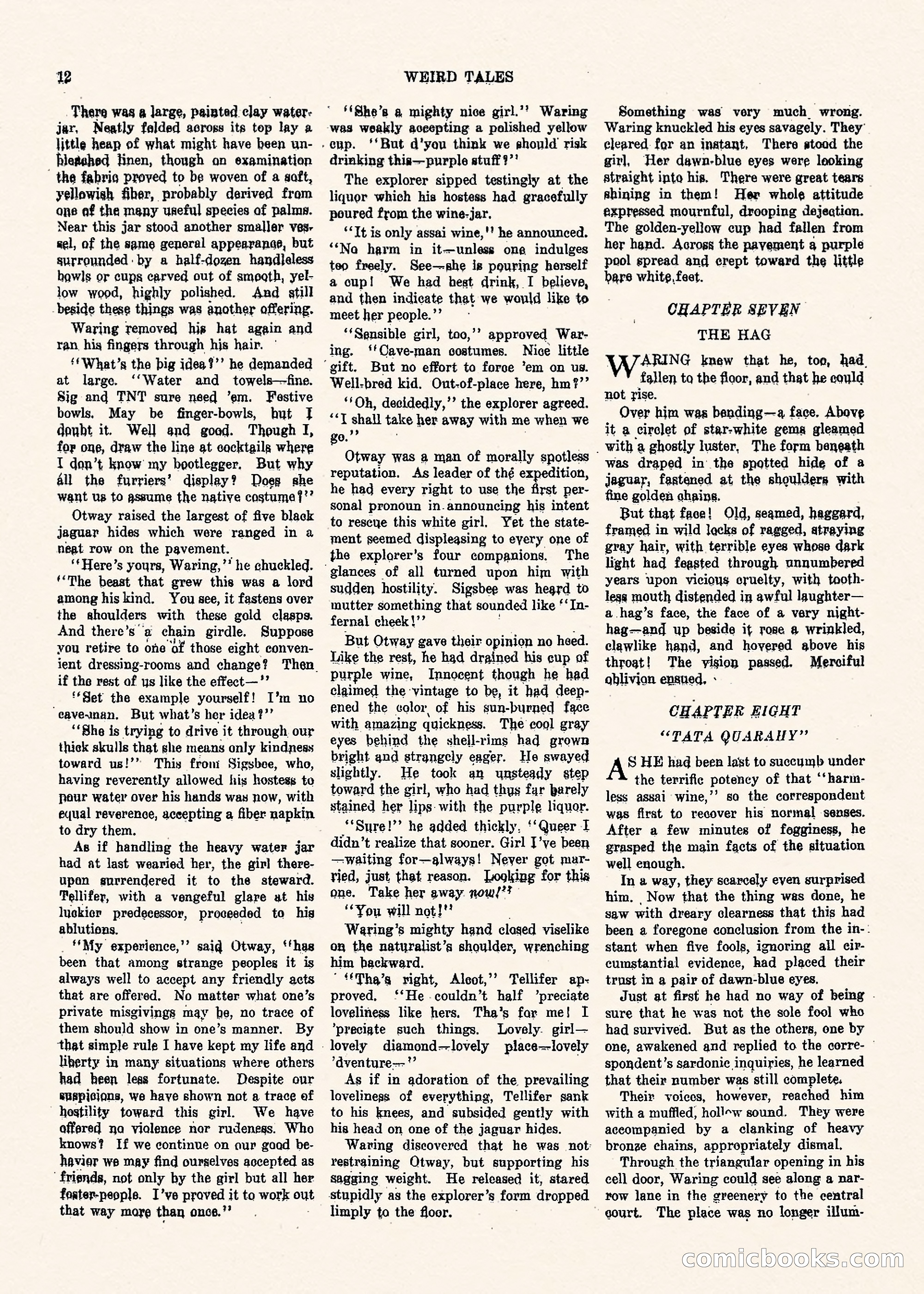 Weird Tales, Vol. II, No. 1 — page 13 of 98