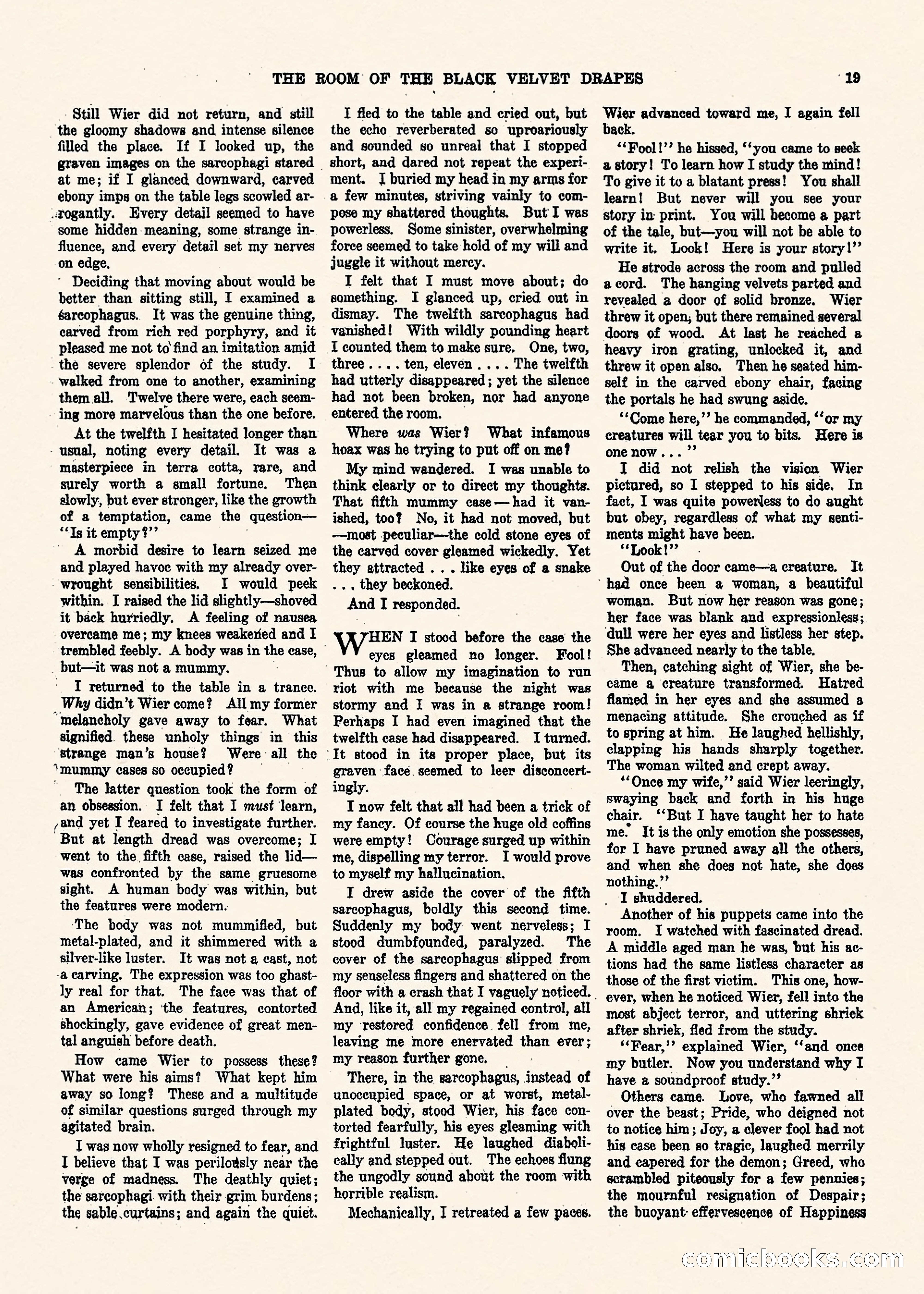Weird Tales, Vol. II, No. 1 — page 20 of 98