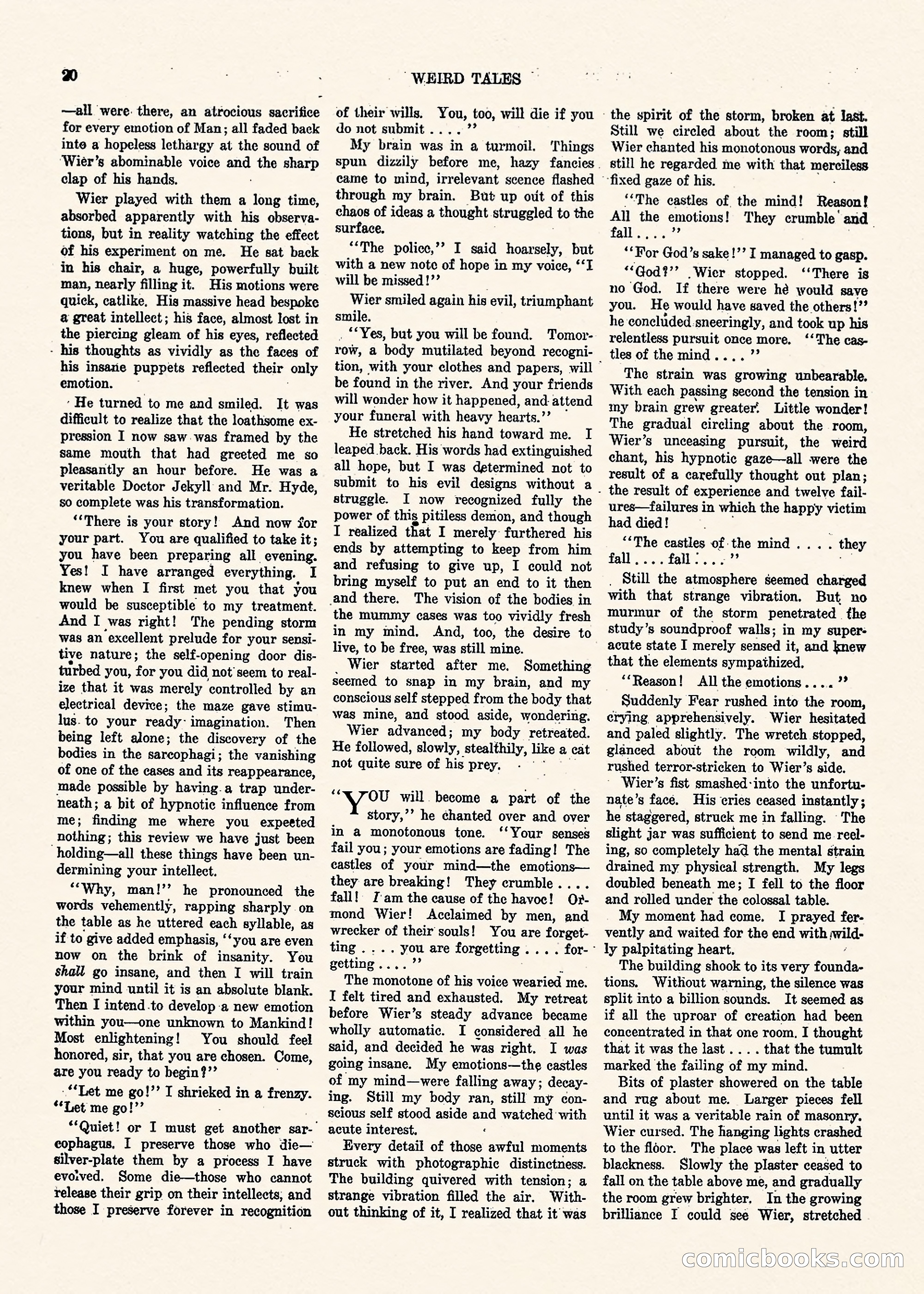 Weird Tales, Vol. II, No. 1 — page 21 of 98