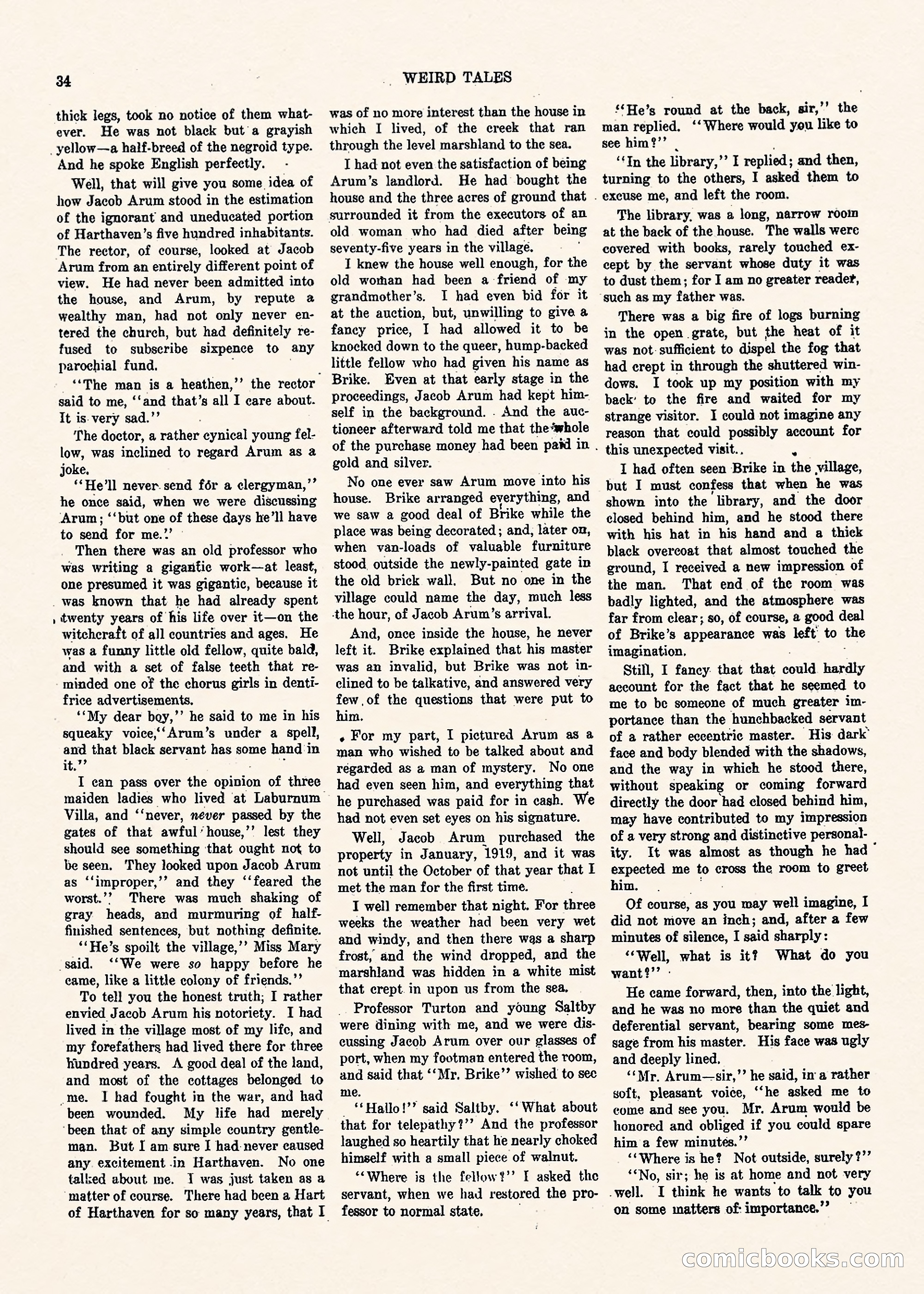 Weird Tales, Vol. II, No. 1 — page 35 of 98
