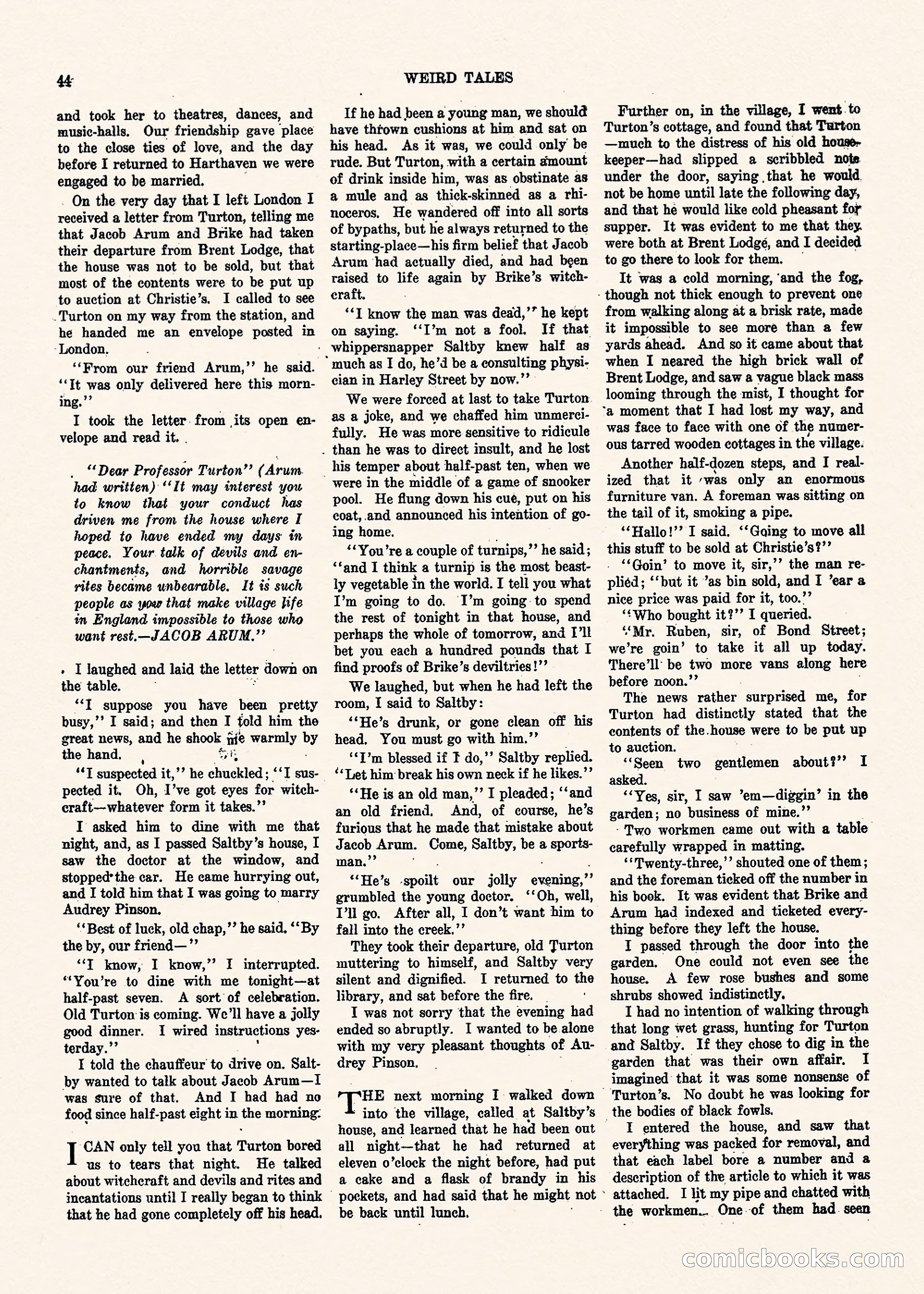 Weird Tales, Vol. II, No. 1 — page 45 of 98