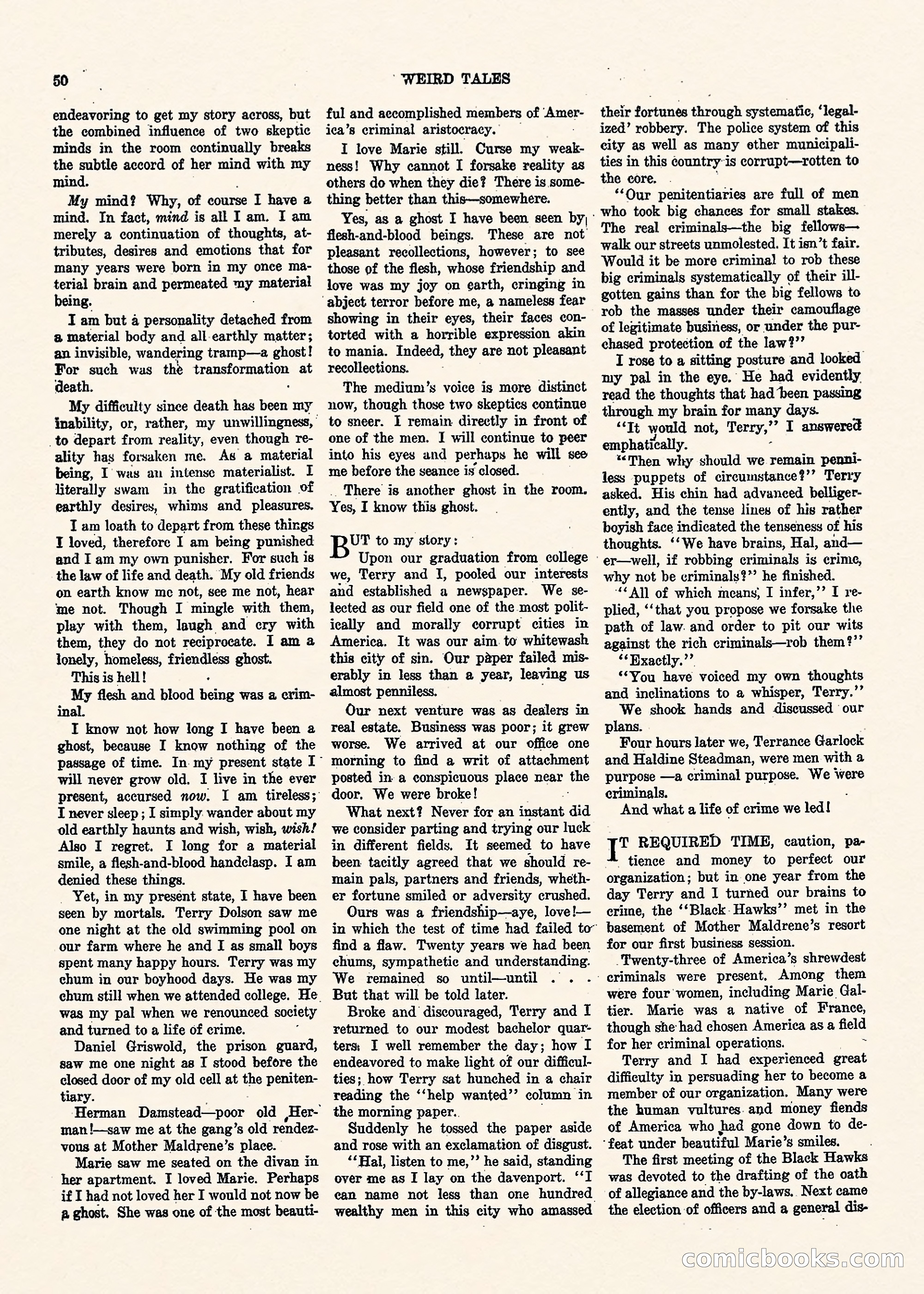 Weird Tales, Vol. II, No. 1 — page 51 of 98