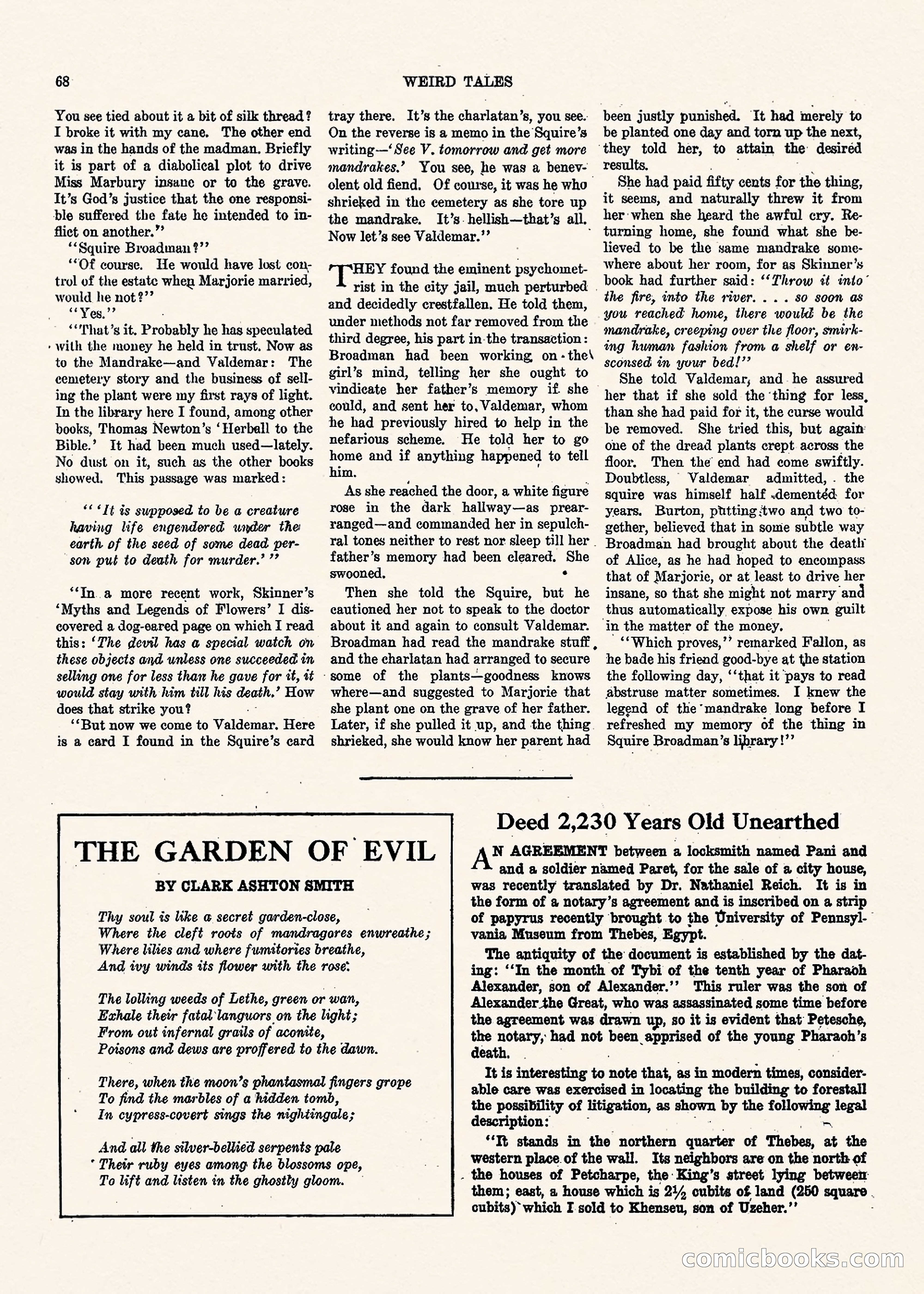 Weird Tales, Vol. II, No. 1 — page 69 of 98