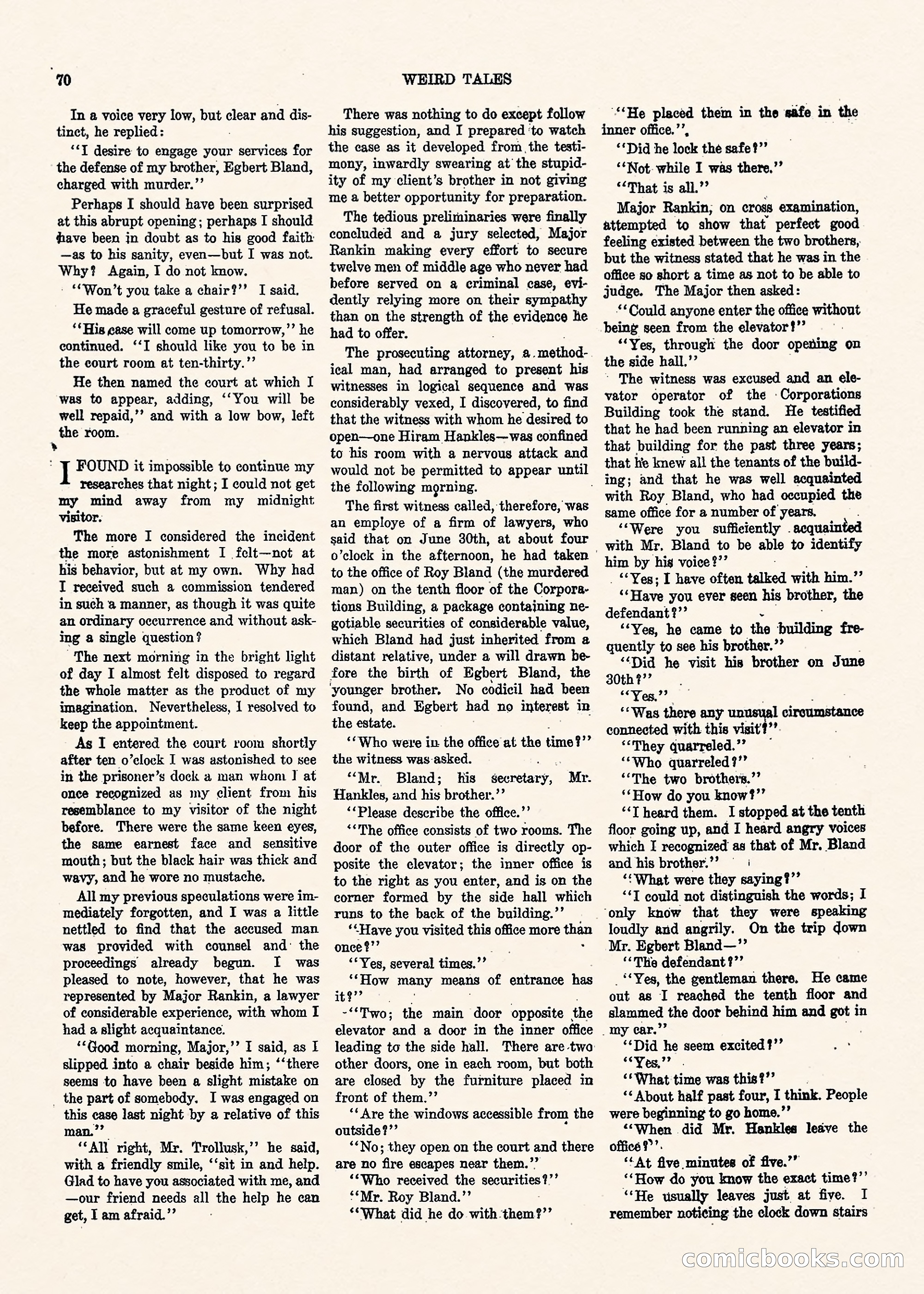 Weird Tales, Vol. II, No. 1 — page 71 of 98