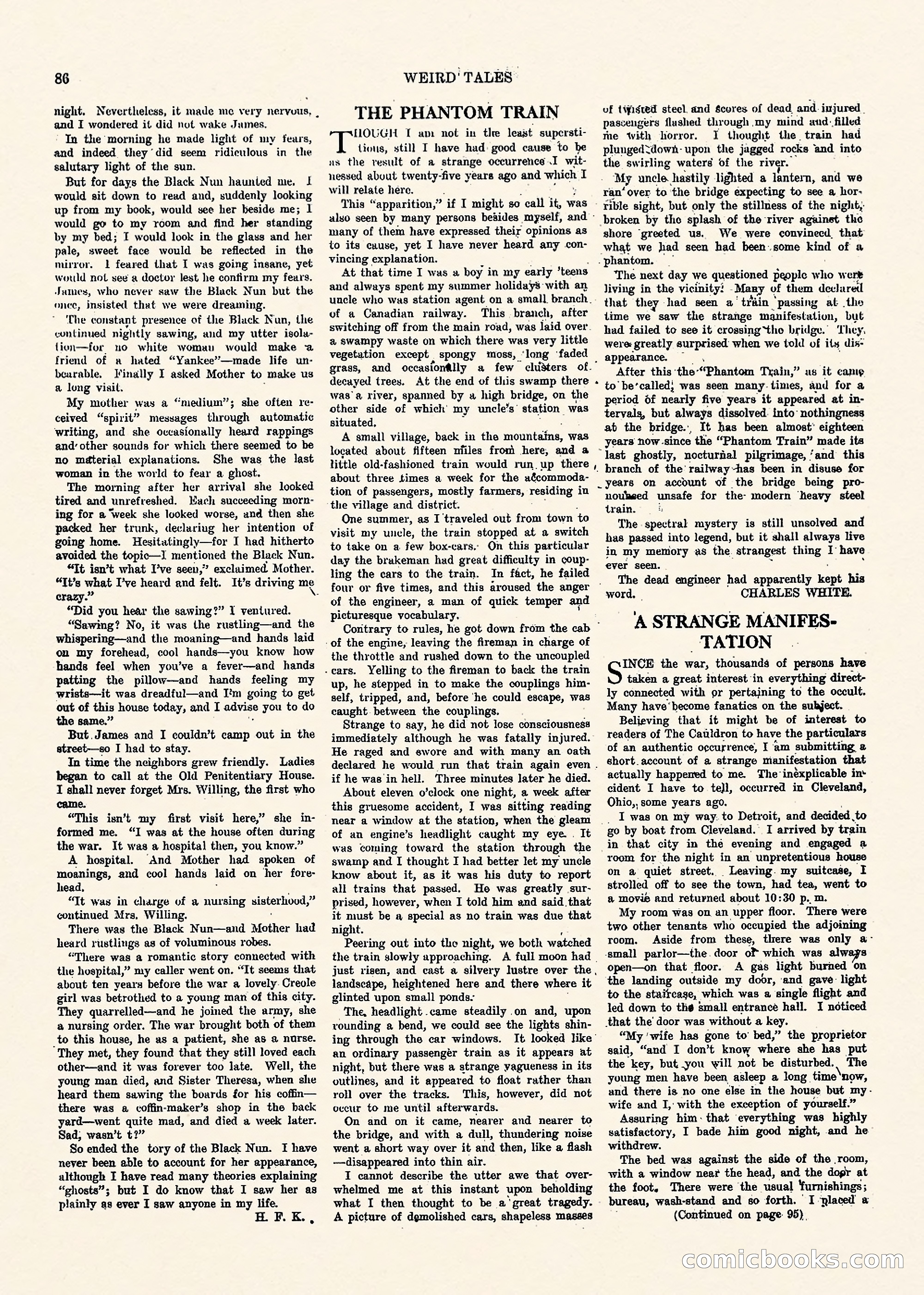 Weird Tales, Vol. II, No. 1 — page 87 of 98