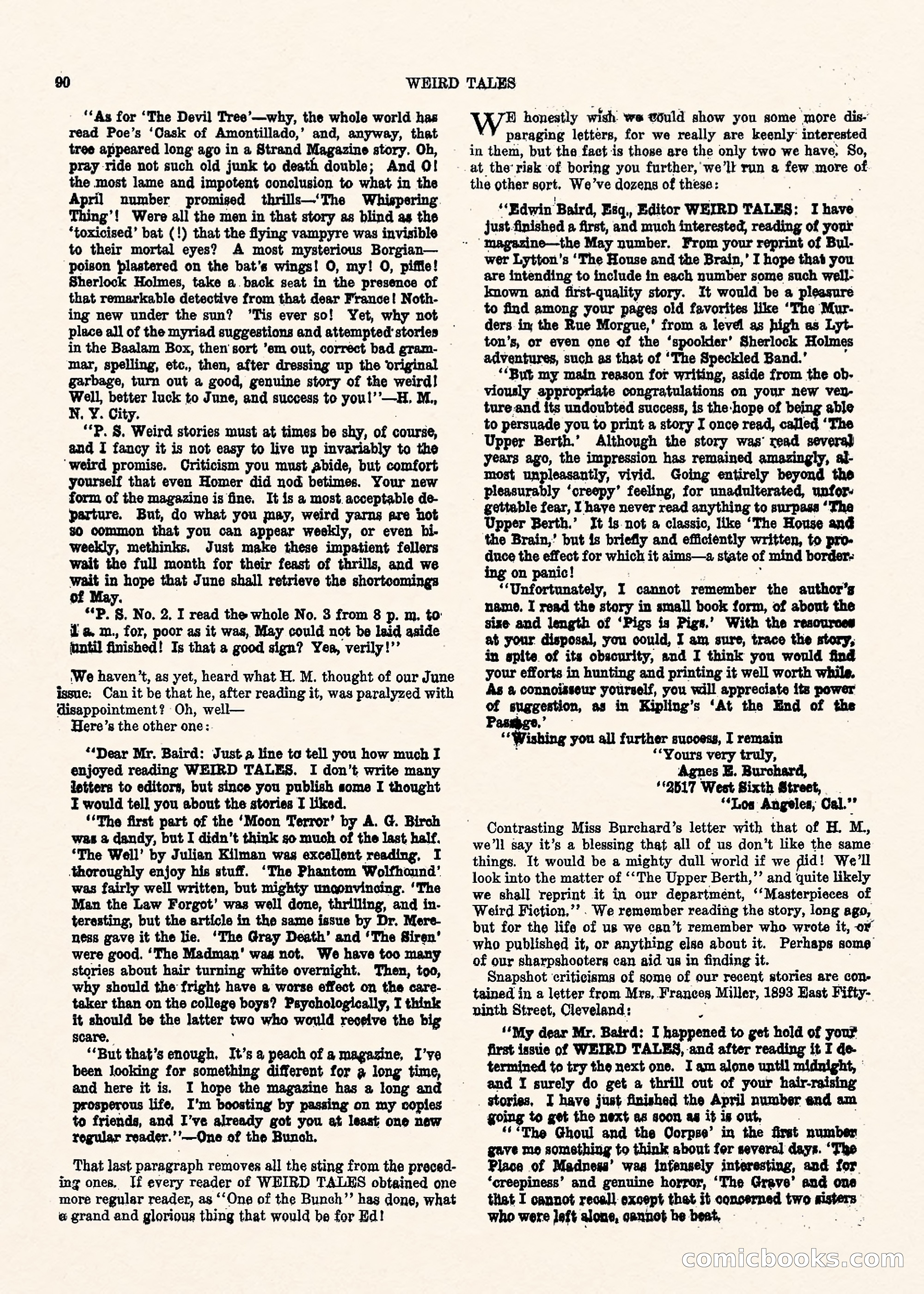 Weird Tales, Vol. II, No. 1 — page 91 of 98