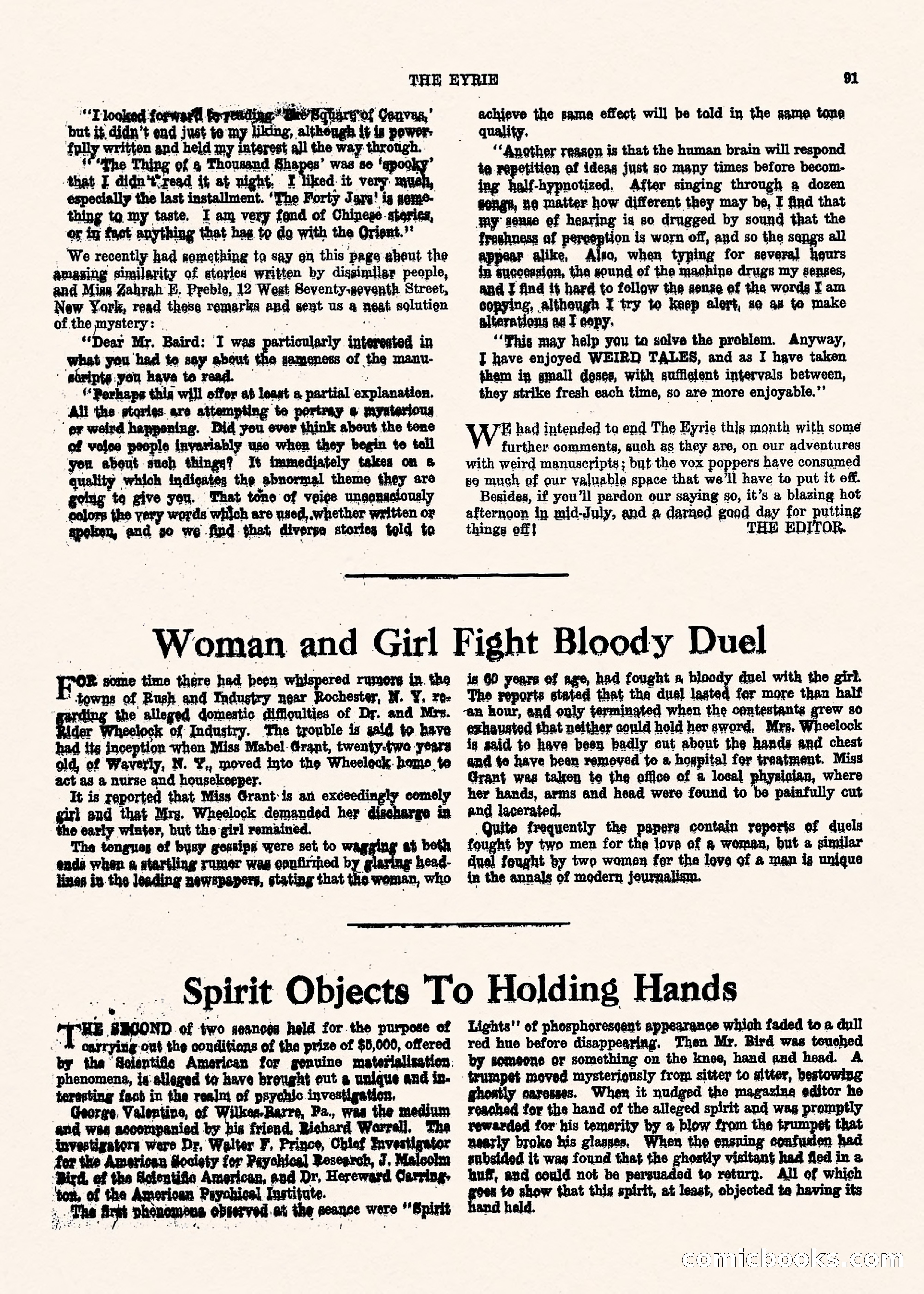 Weird Tales, Vol. II, No. 1 — page 92 of 98