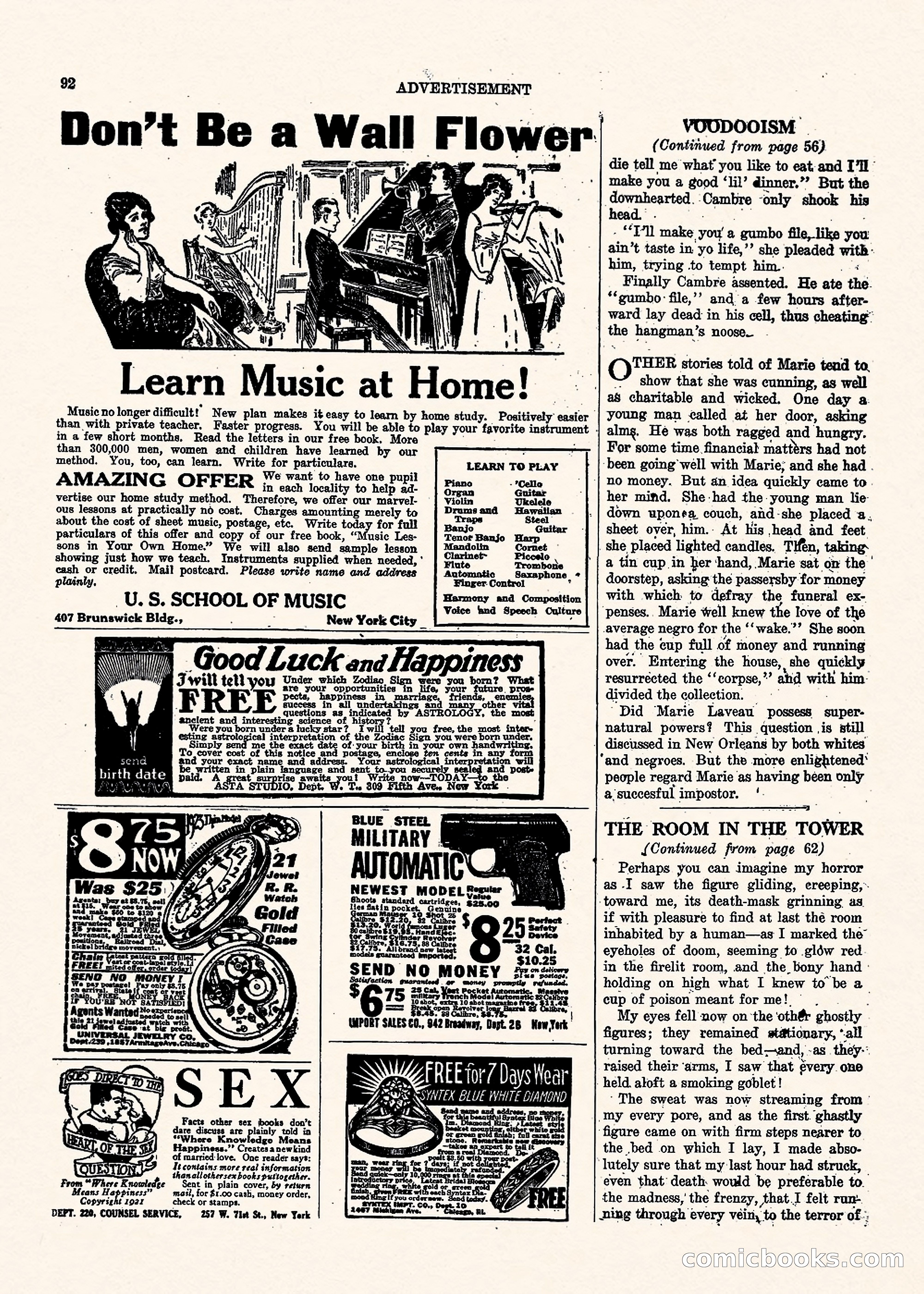 Weird Tales, Vol. II, No. 1 — page 93 of 98