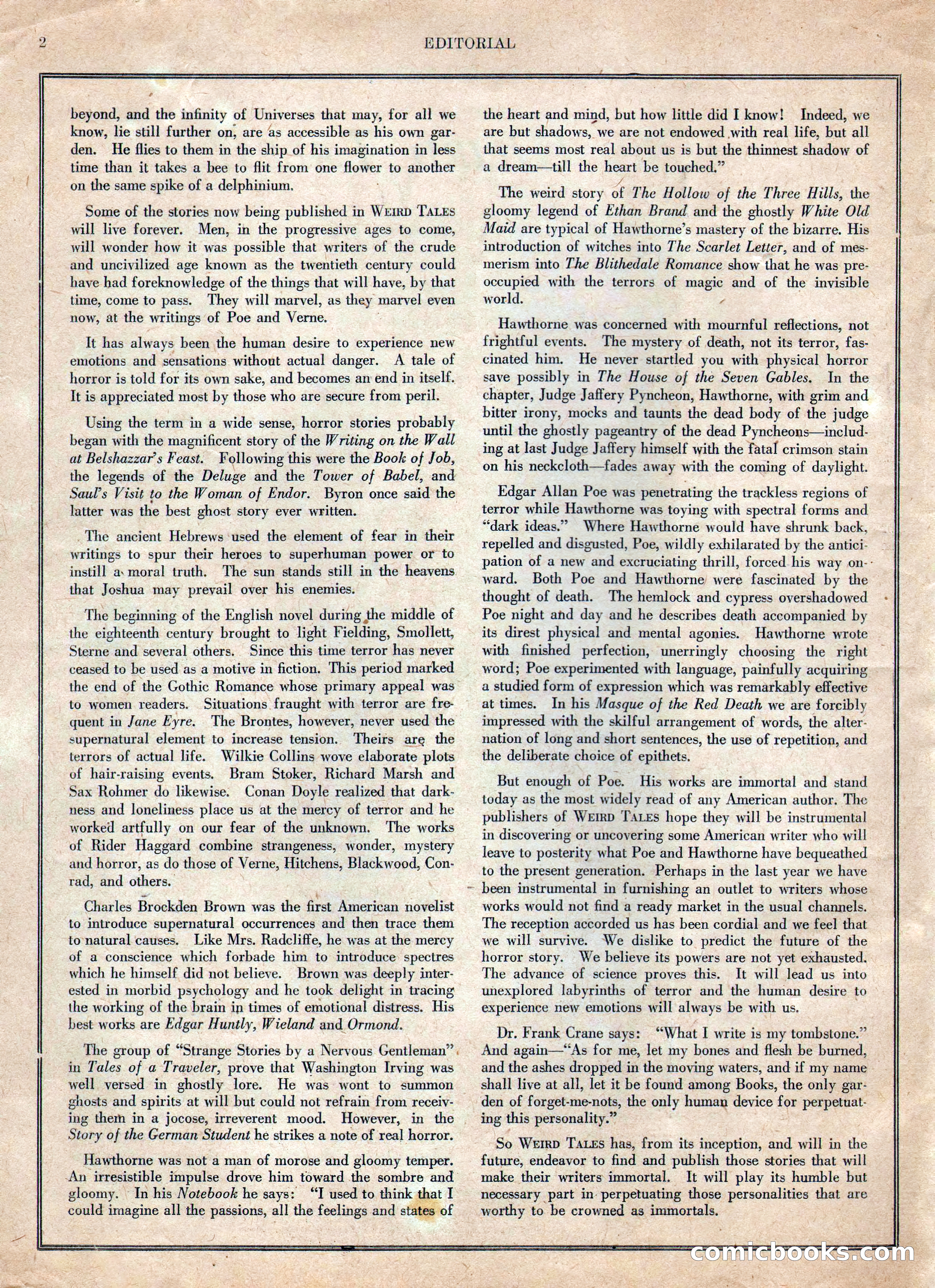 Weird Tales, Vol. IV, No. 2 — page 4 of 196