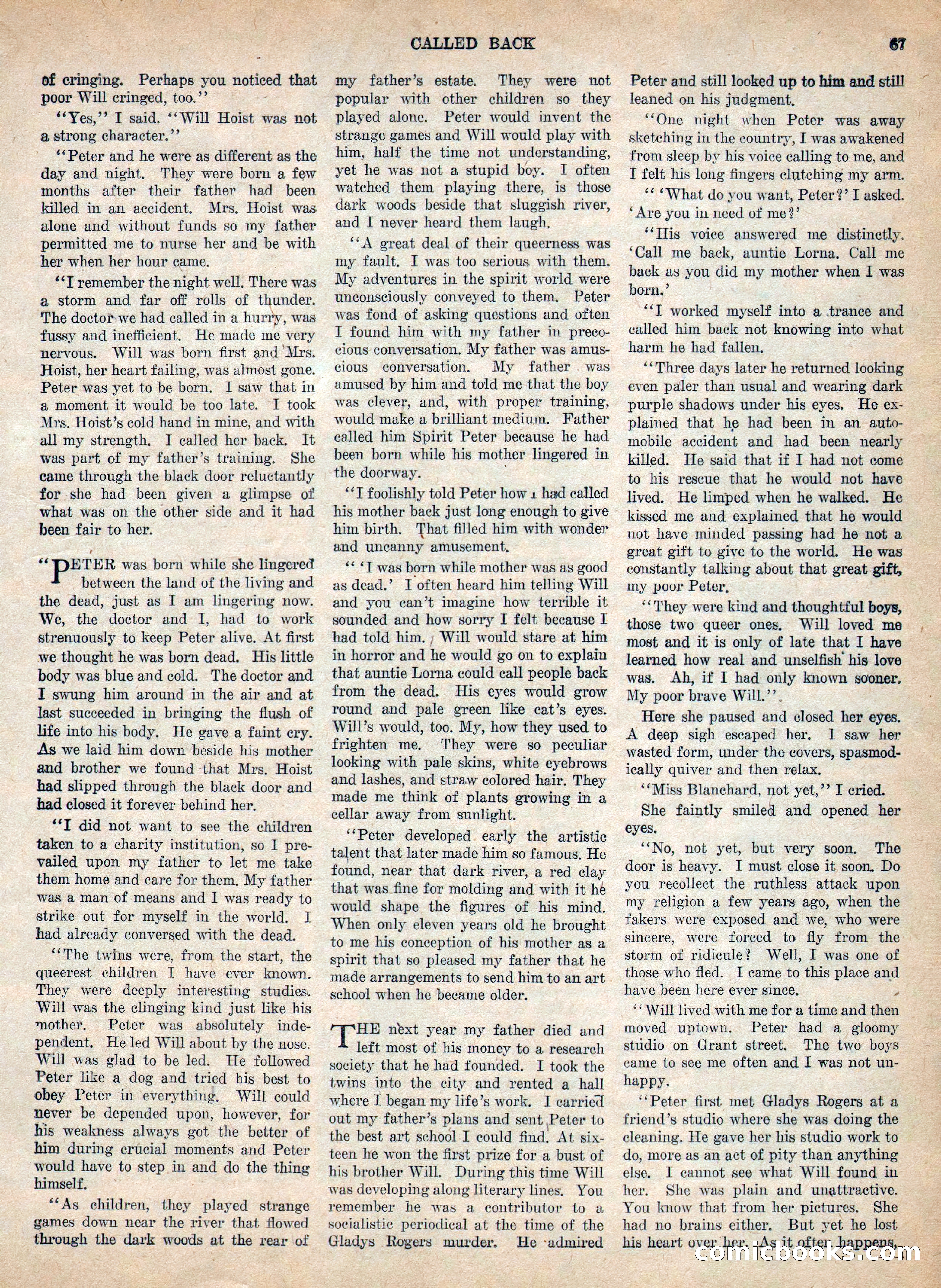 Weird Tales, Vol. IV, No. 2 — page 69 of 196