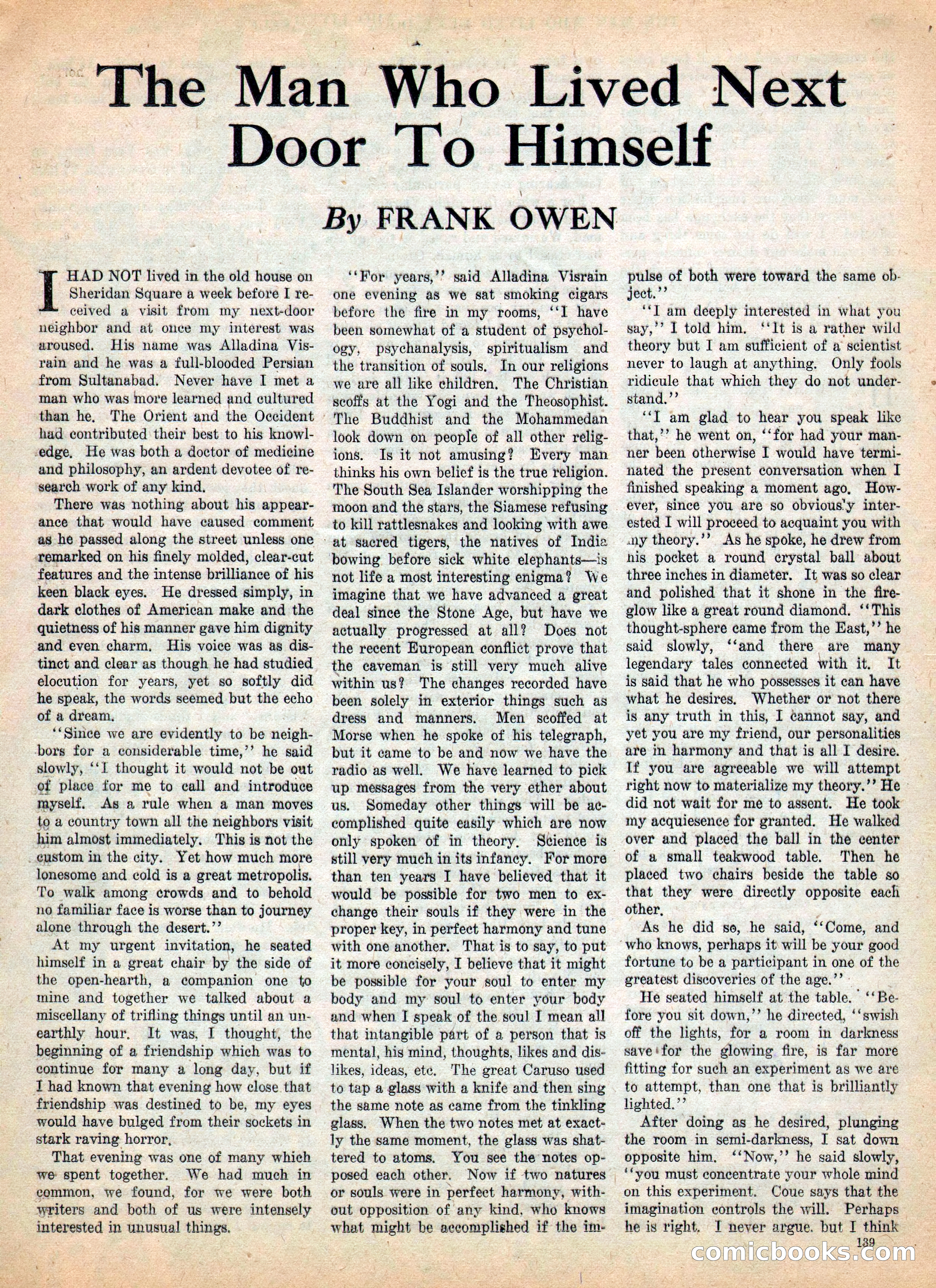 Weird Tales, Vol. IV, No. 2 — page 141 of 196