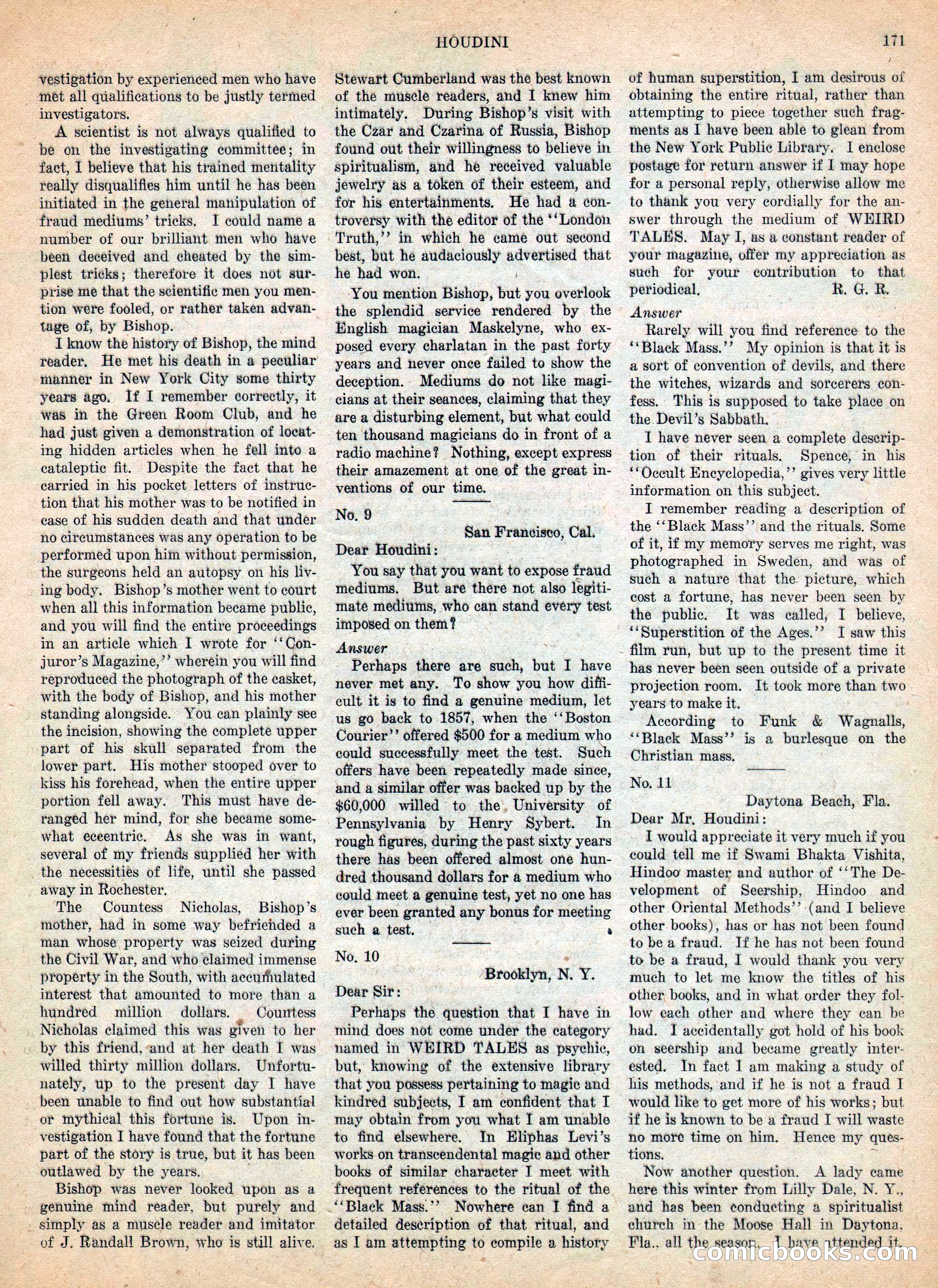 Weird Tales, Vol. IV, No. 2 — page 173 of 196