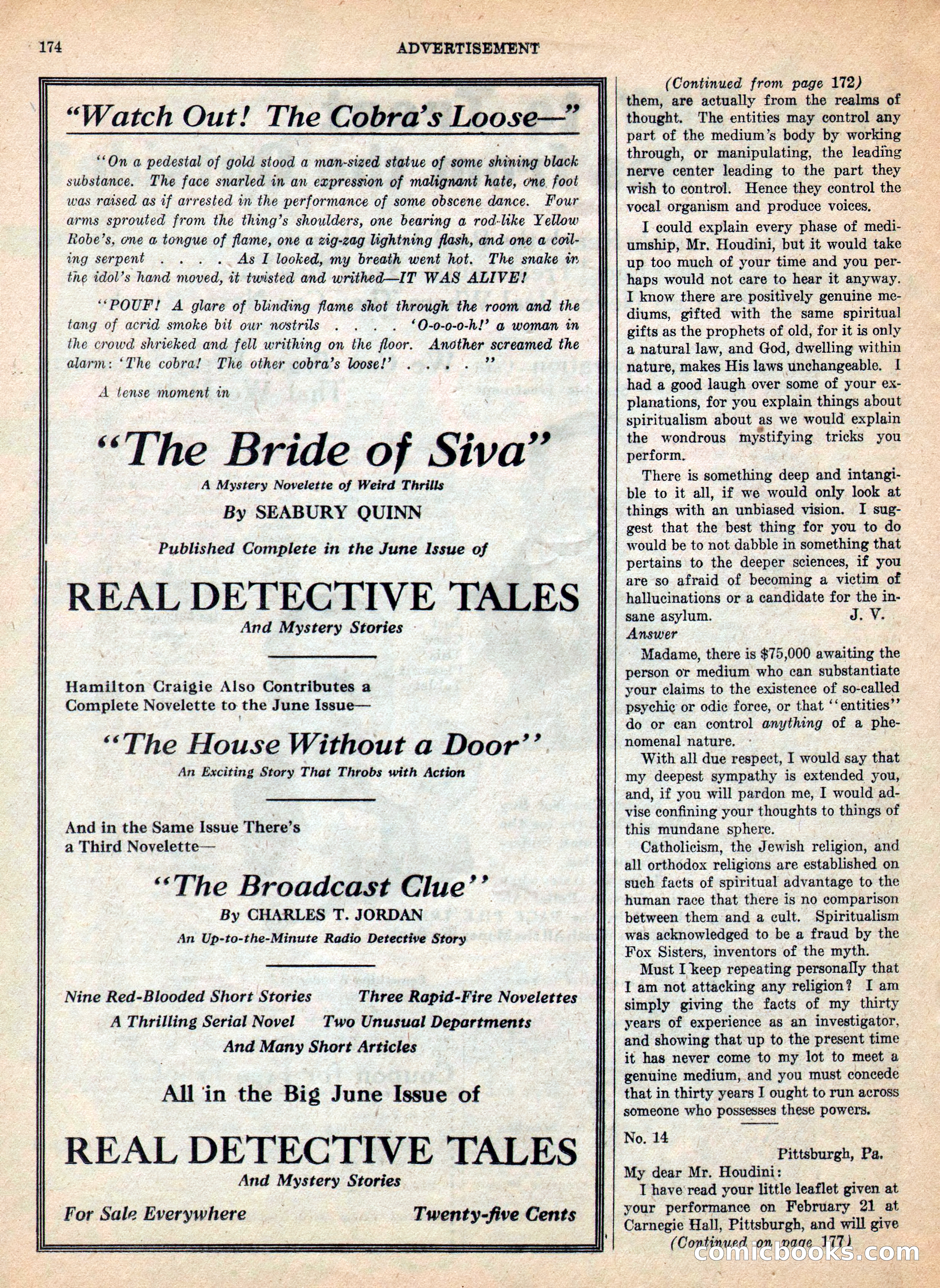 Weird Tales, Vol. IV, No. 2 — page 176 of 196