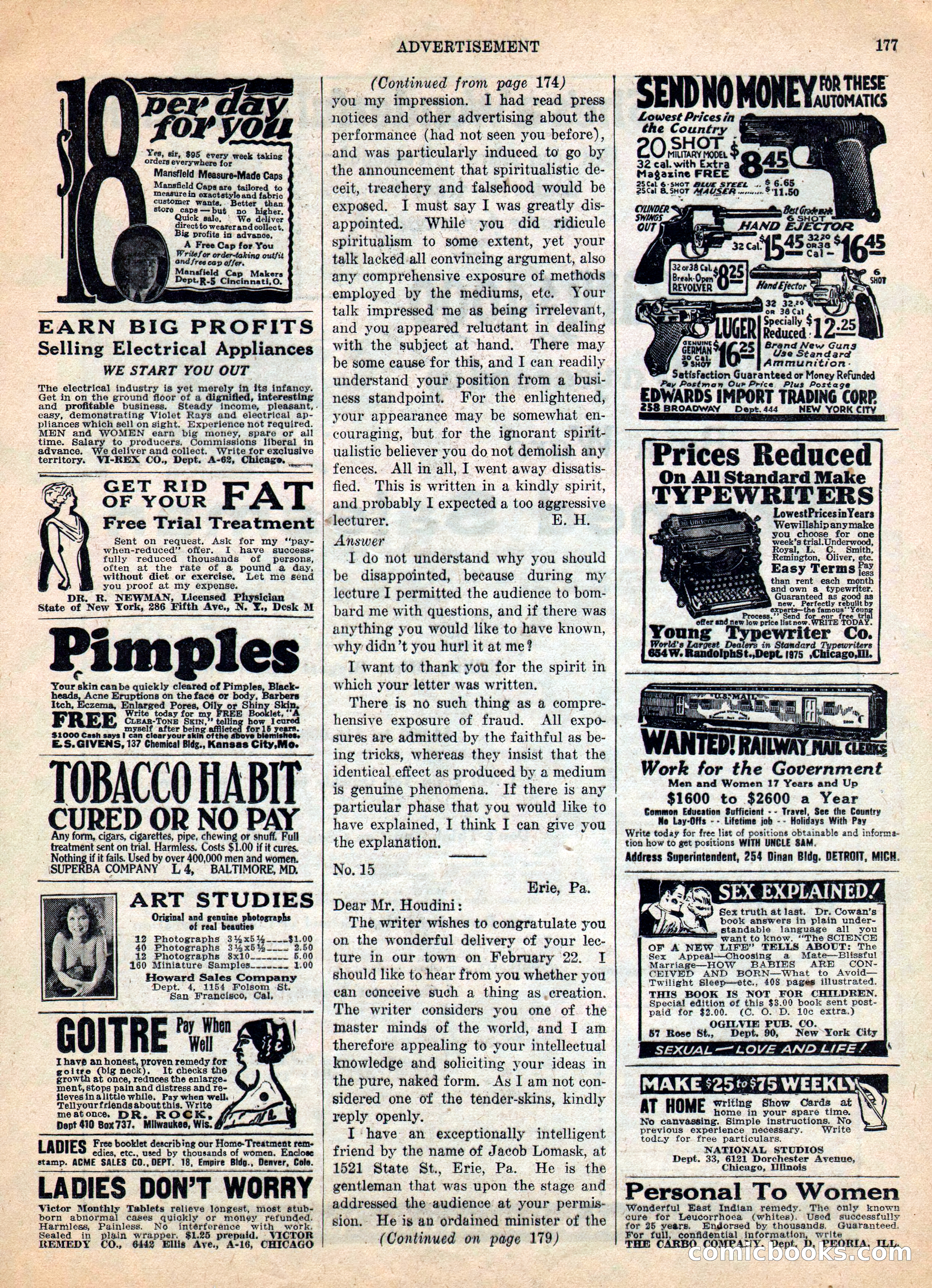 Weird Tales, Vol. IV, No. 2 — page 179 of 196