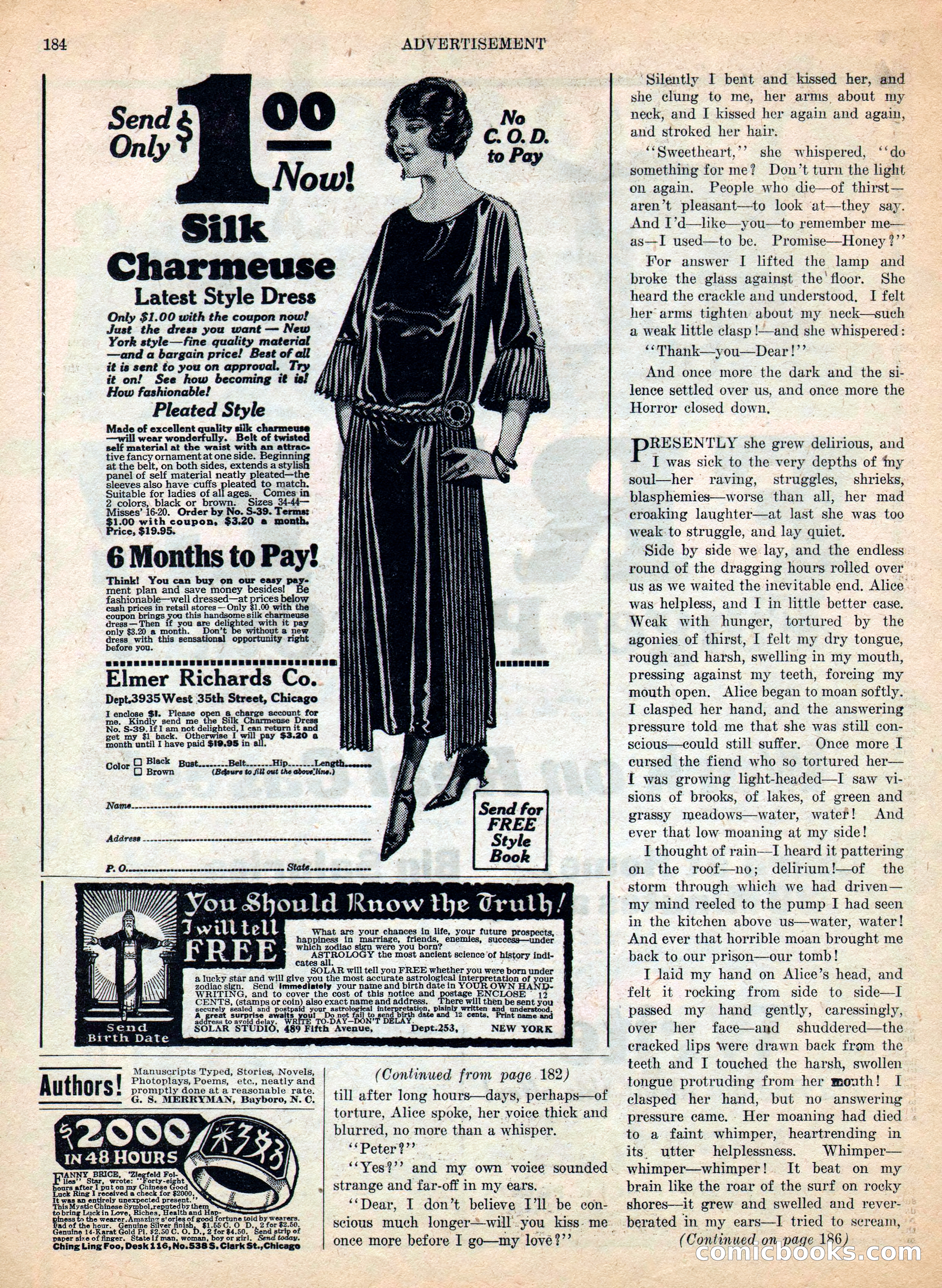 Weird Tales, Vol. IV, No. 2 — page 186 of 196