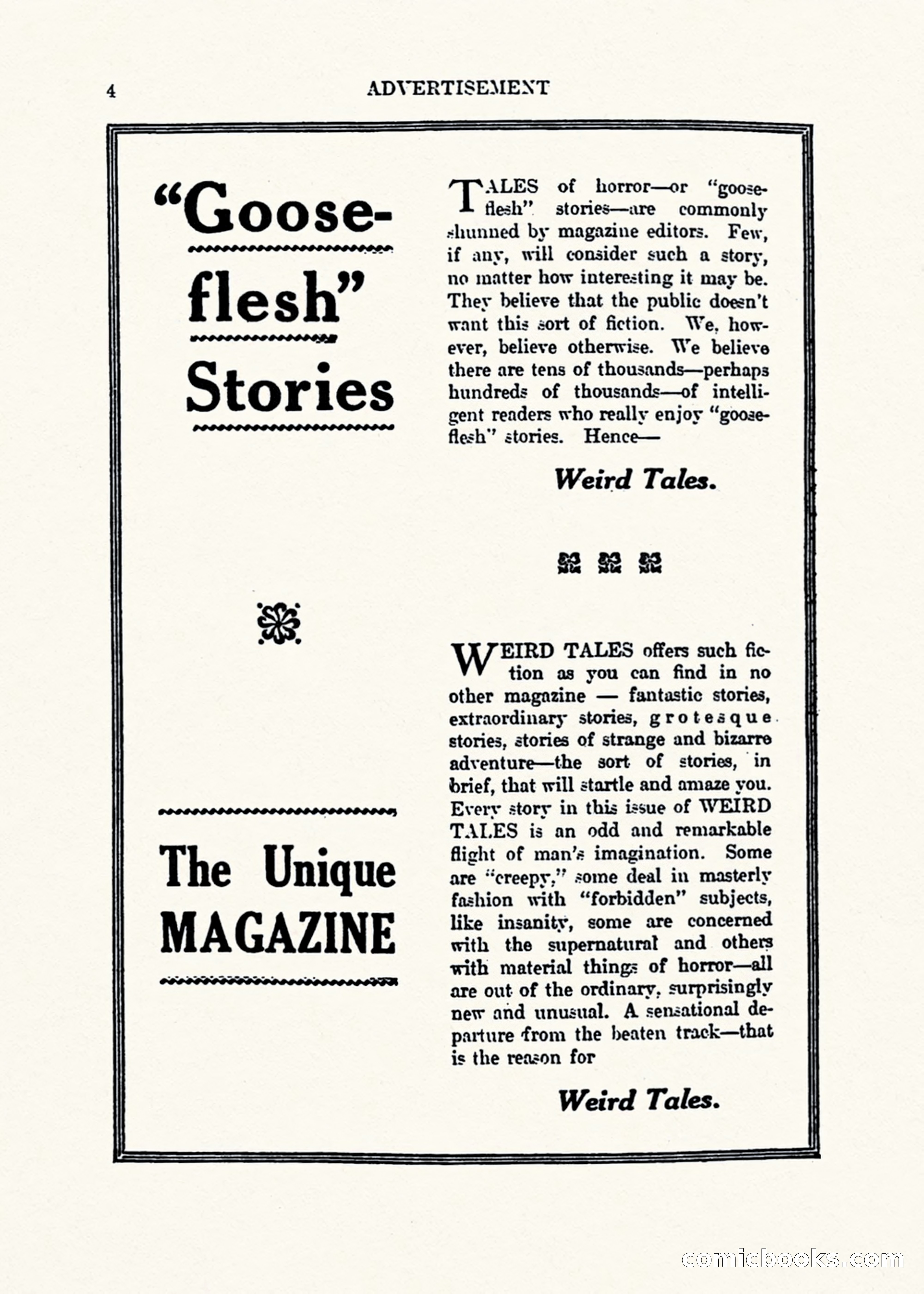 Weird Tales, Vol. 1, No. 1 — page 5 of 194