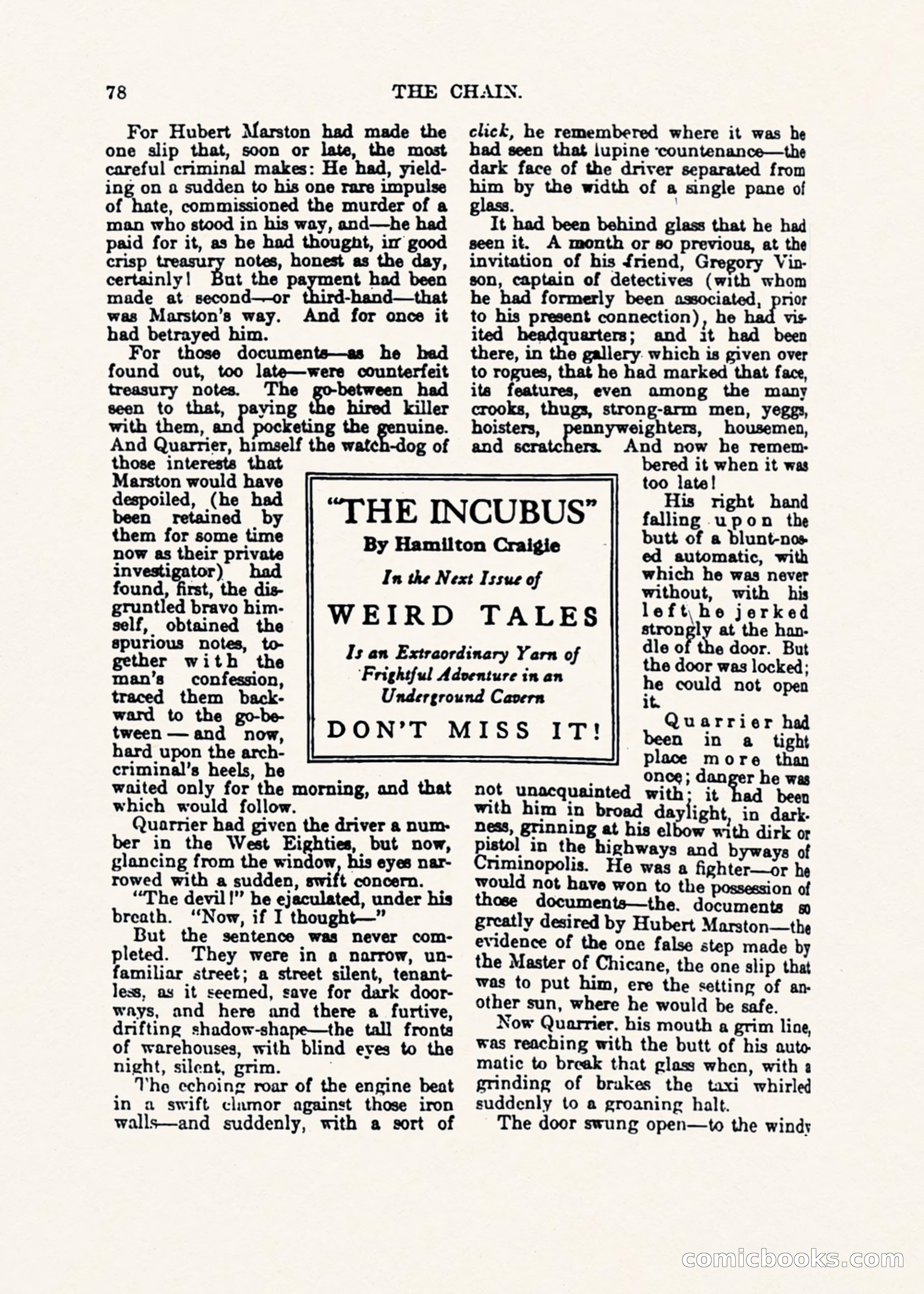 Weird Tales, Vol. 1, No. 1 — page 79 of 194