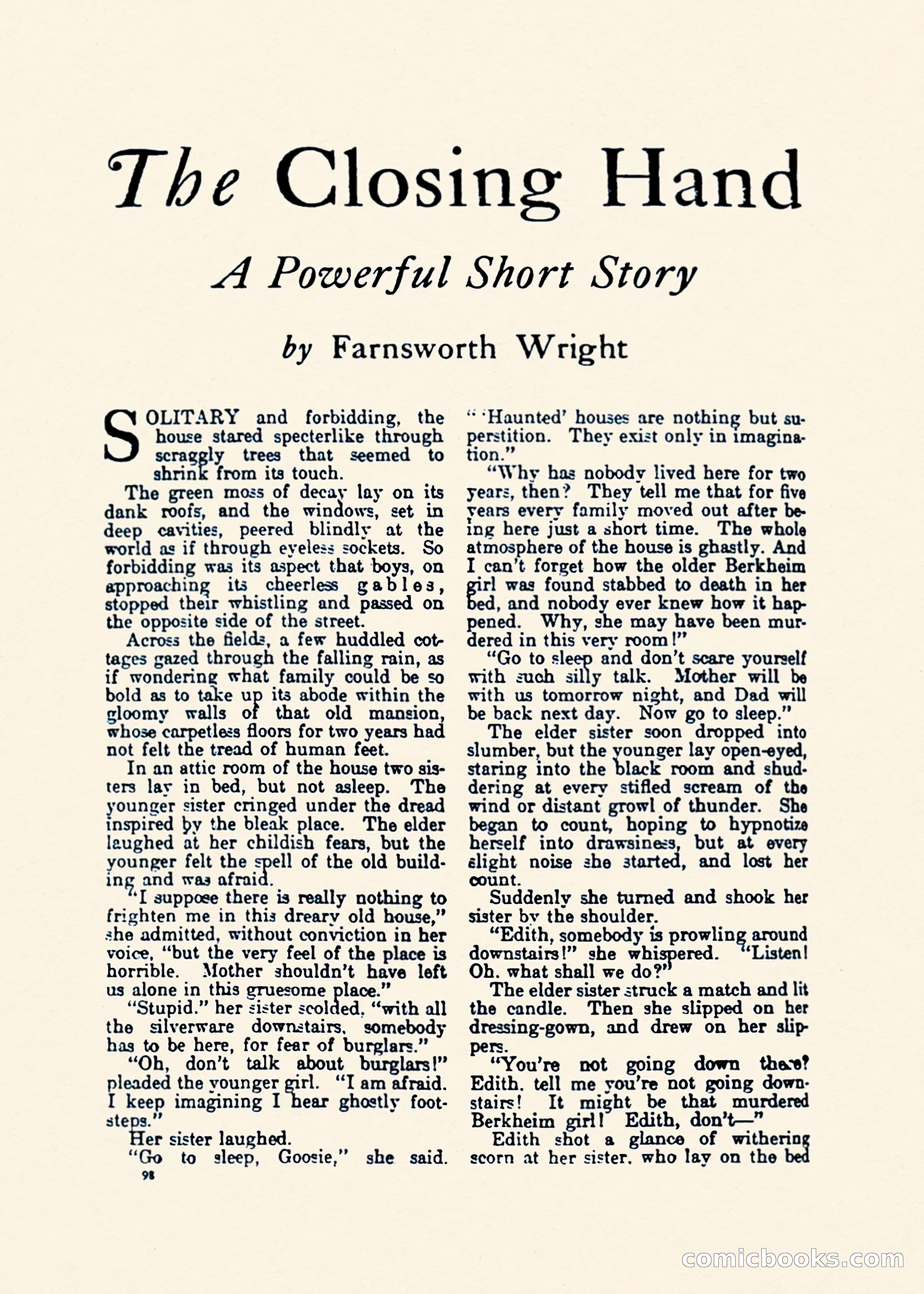 Weird Tales, Vol. 1, No. 1 — page 99 of 194