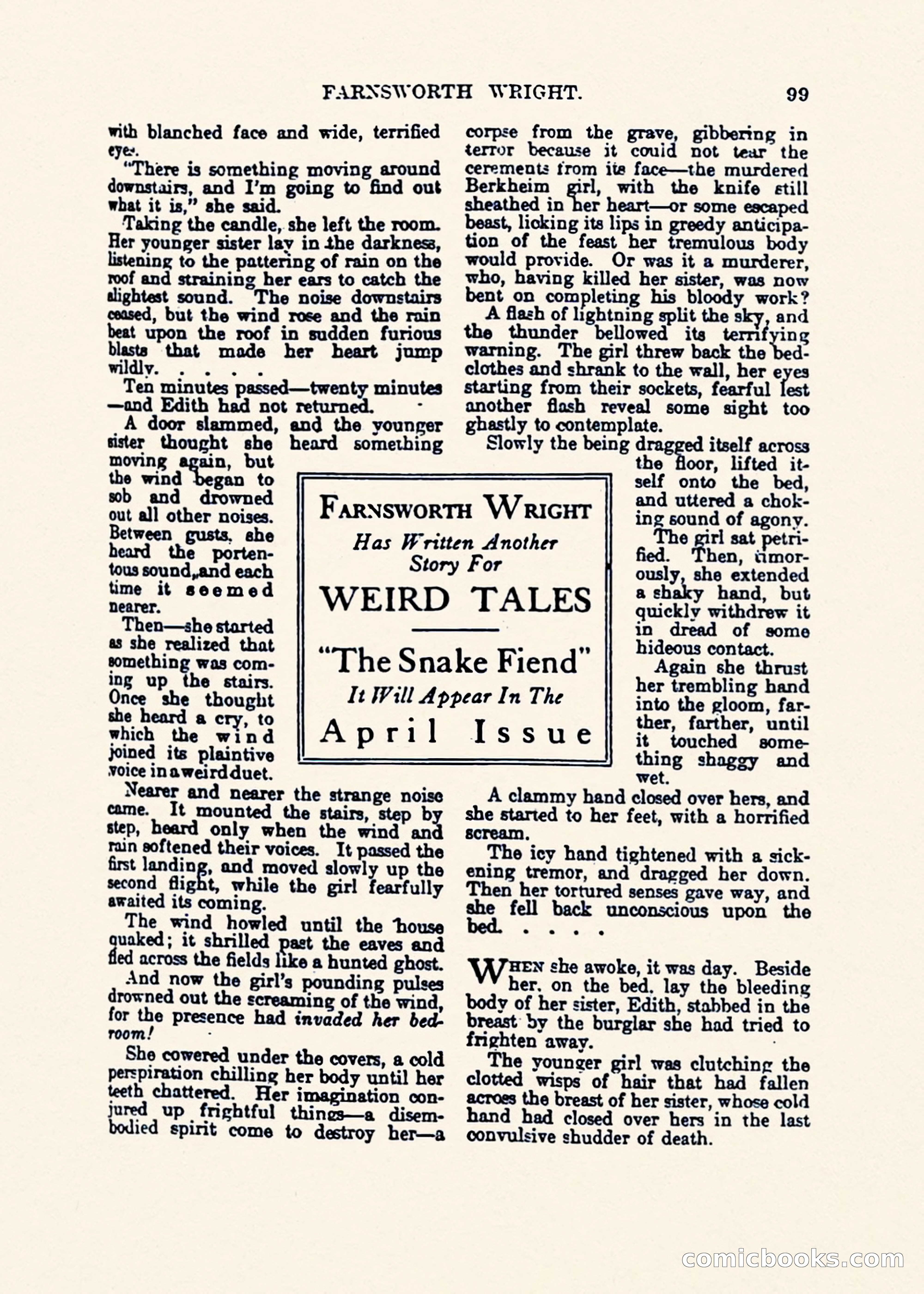 Weird Tales, Vol. 1, No. 1 — page 100 of 194