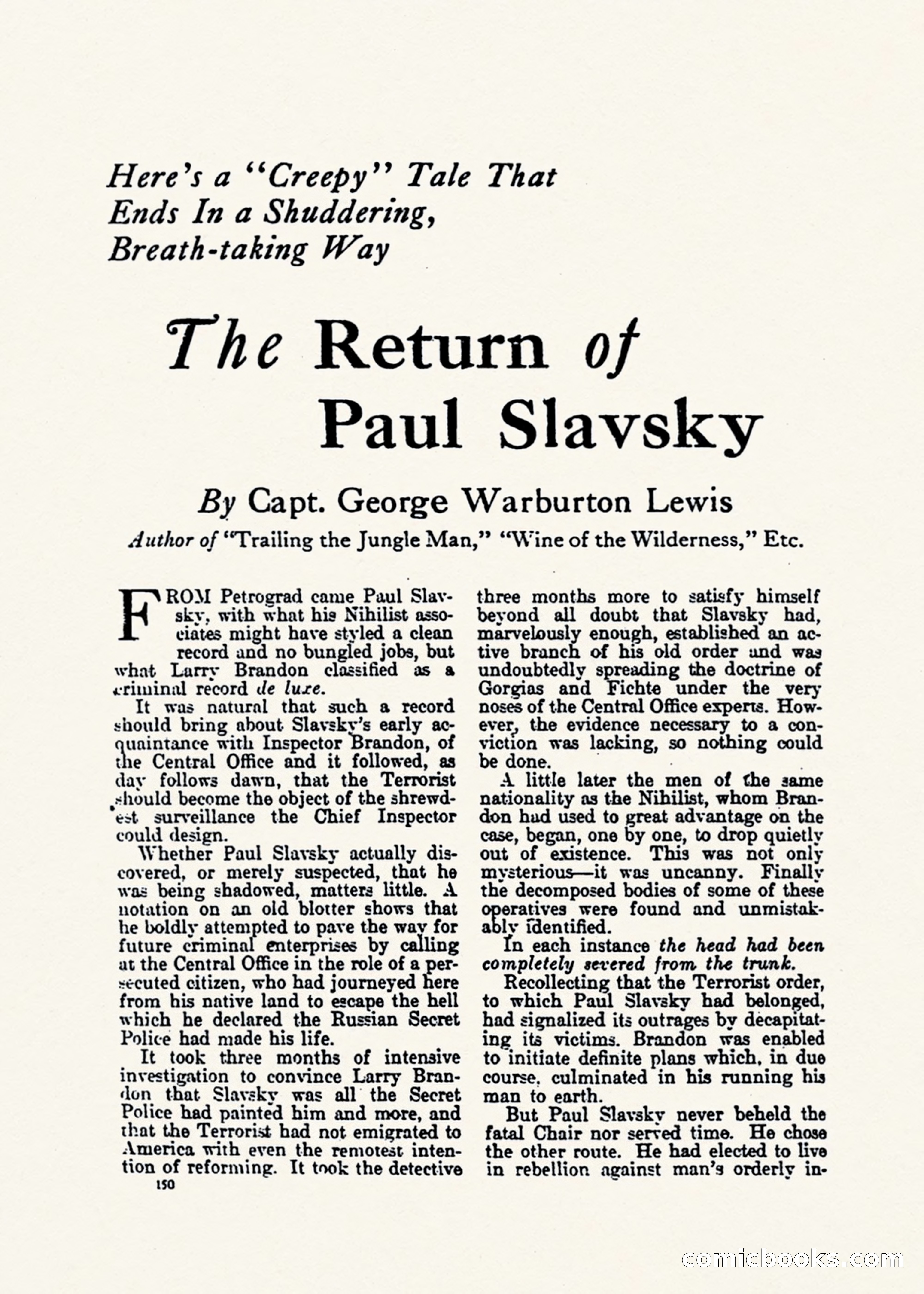 Weird Tales, Vol. 1, No. 1 — page 151 of 194