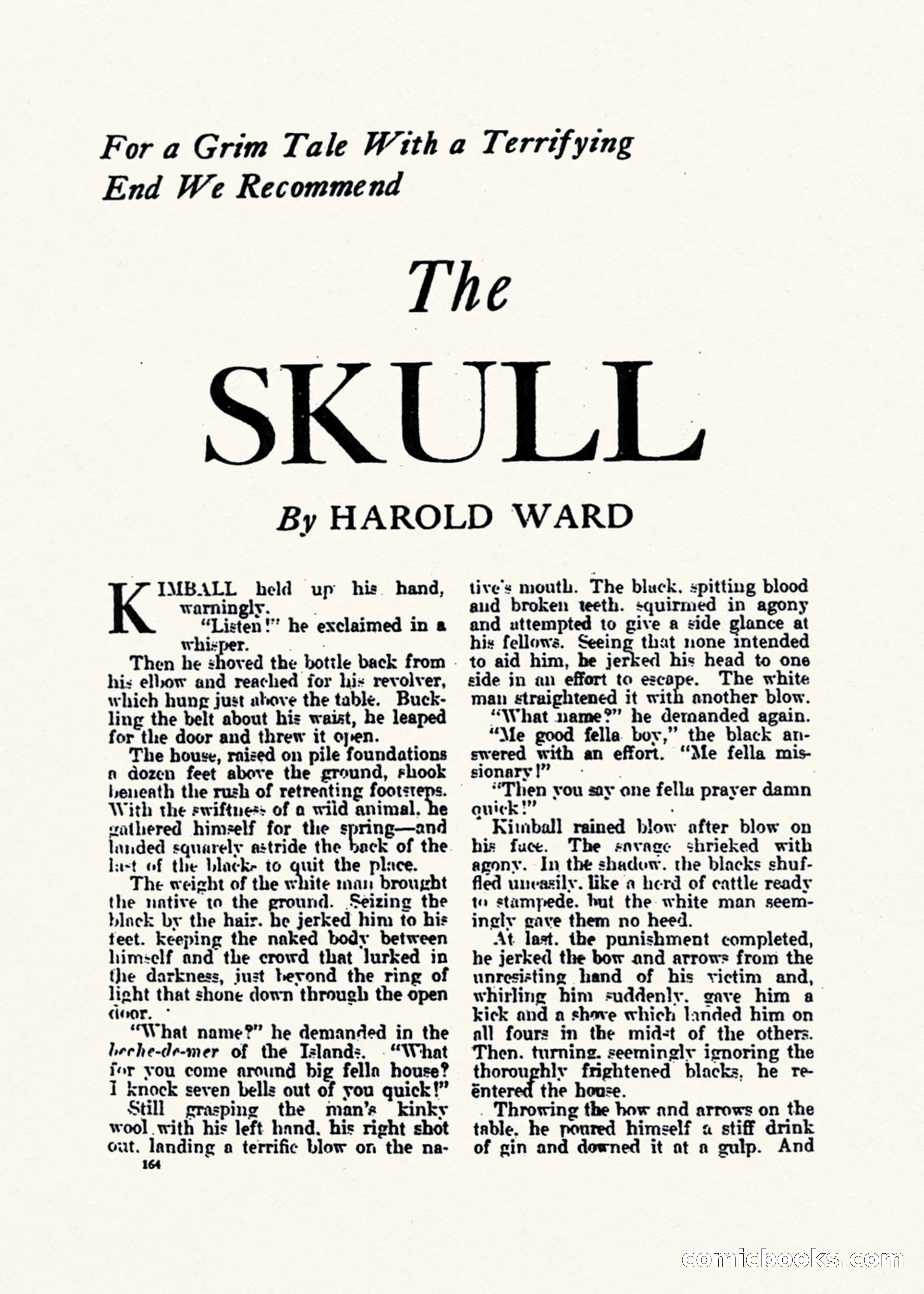 Weird Tales, Vol. 1, No. 1 — page 165 of 194