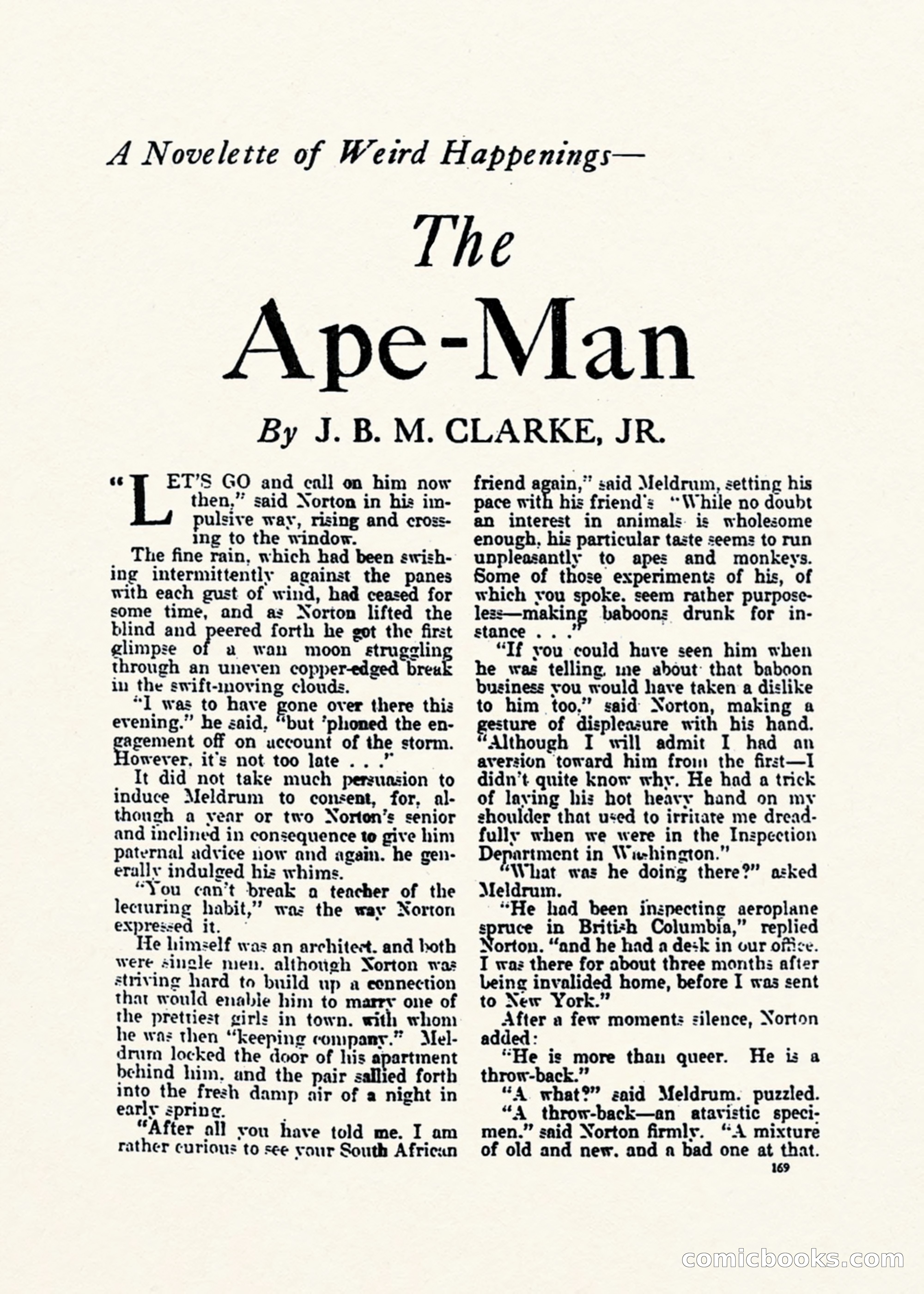Weird Tales, Vol. 1, No. 1 — page 170 of 194