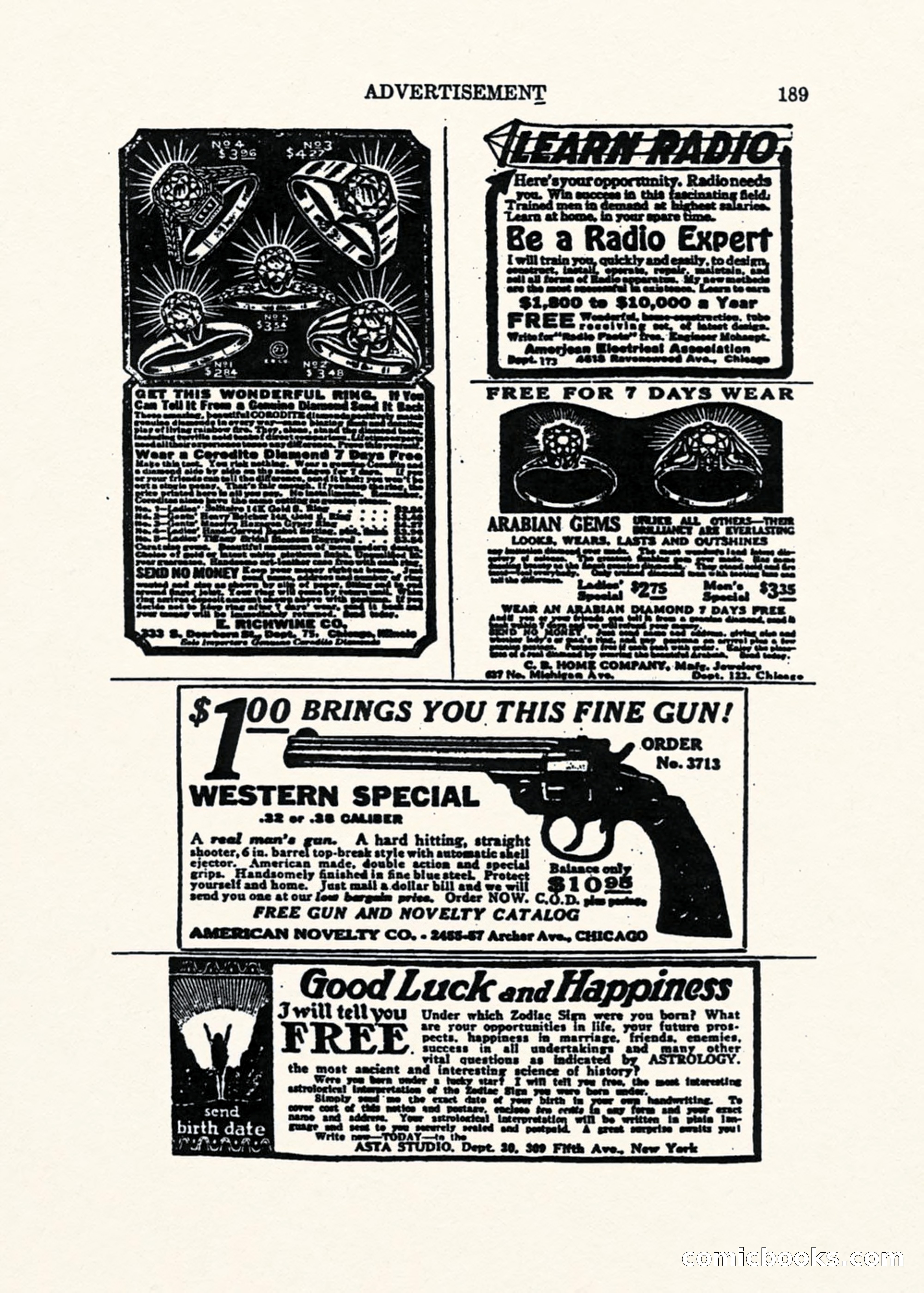 Weird Tales, Vol. 1, No. 1 — page 190 of 194