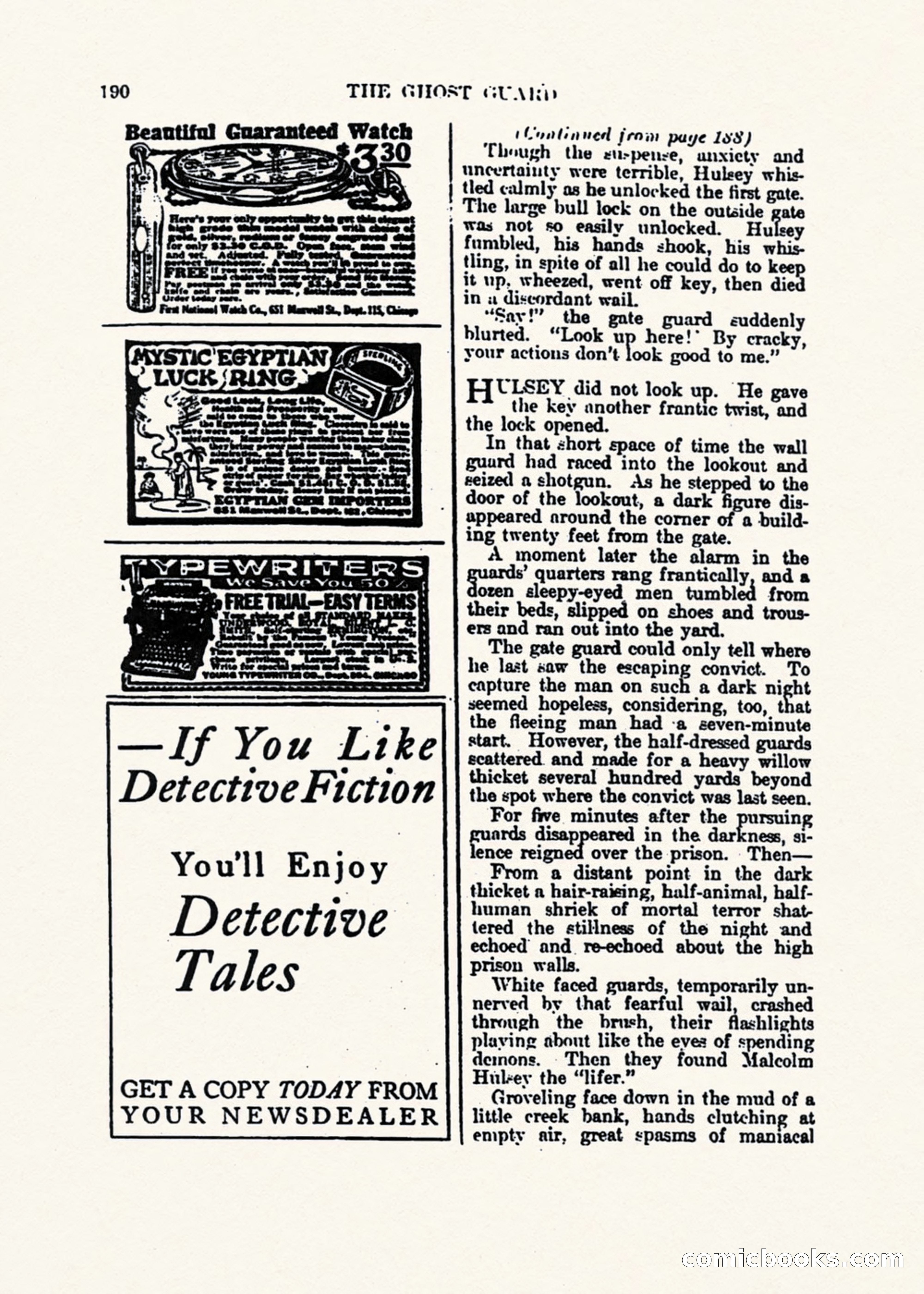 Weird Tales, Vol. 1, No. 1 — page 191 of 194
