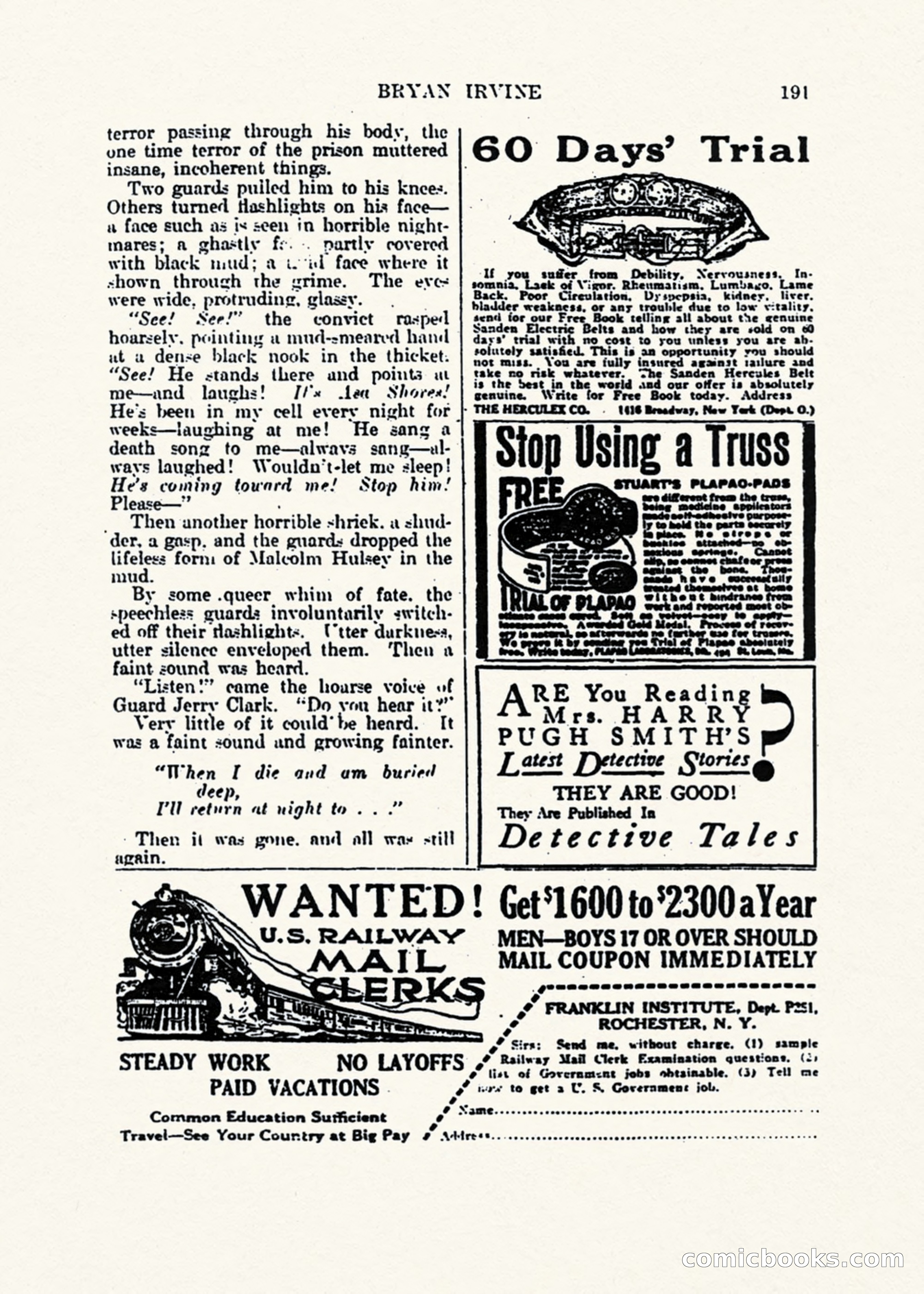 Weird Tales, Vol. 1, No. 1 — page 192 of 194