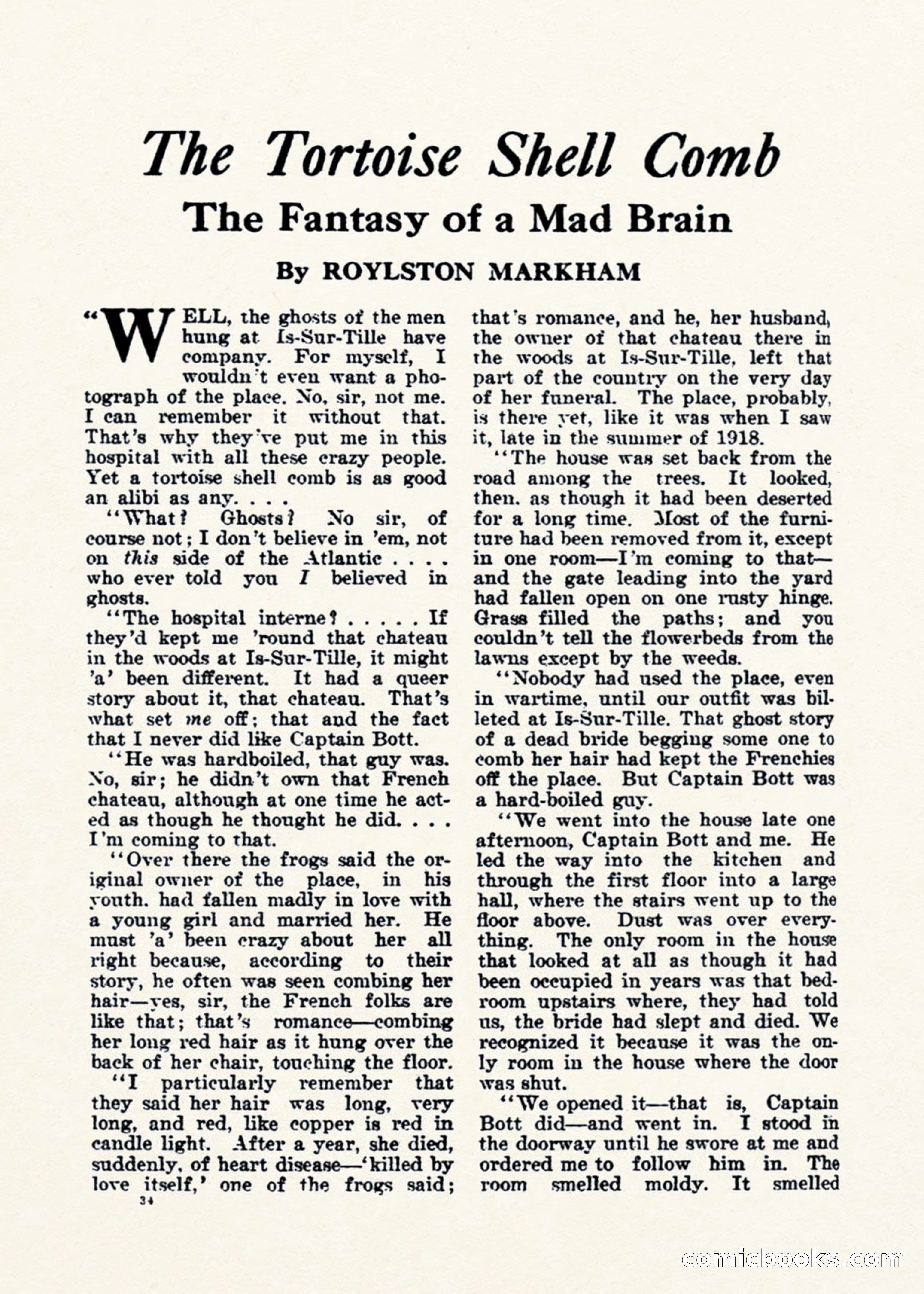 Weird Tales, Vol. 1, No. 2 — page 35 of 194