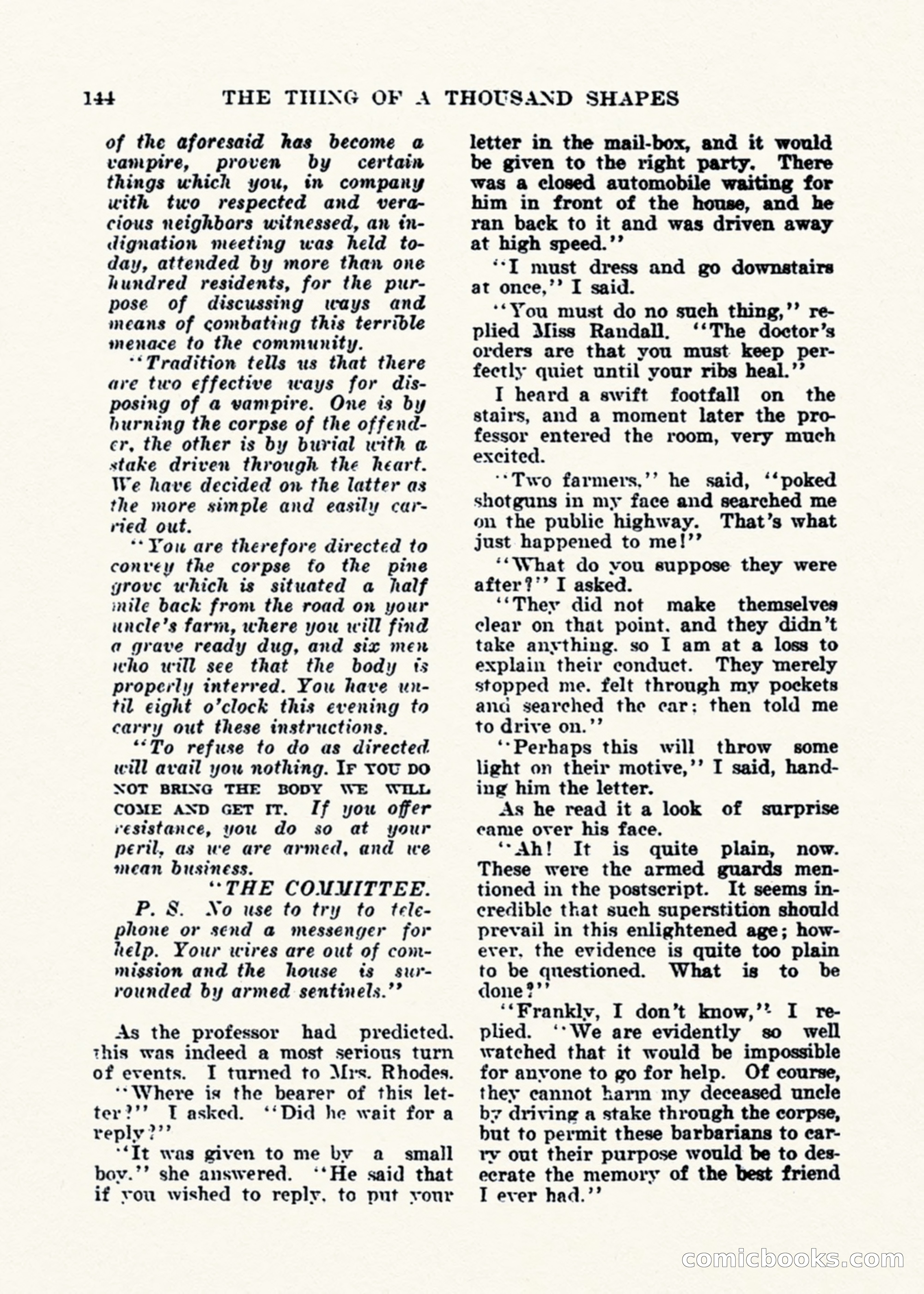 Weird Tales, Vol. 1, No. 2 — page 145 of 194