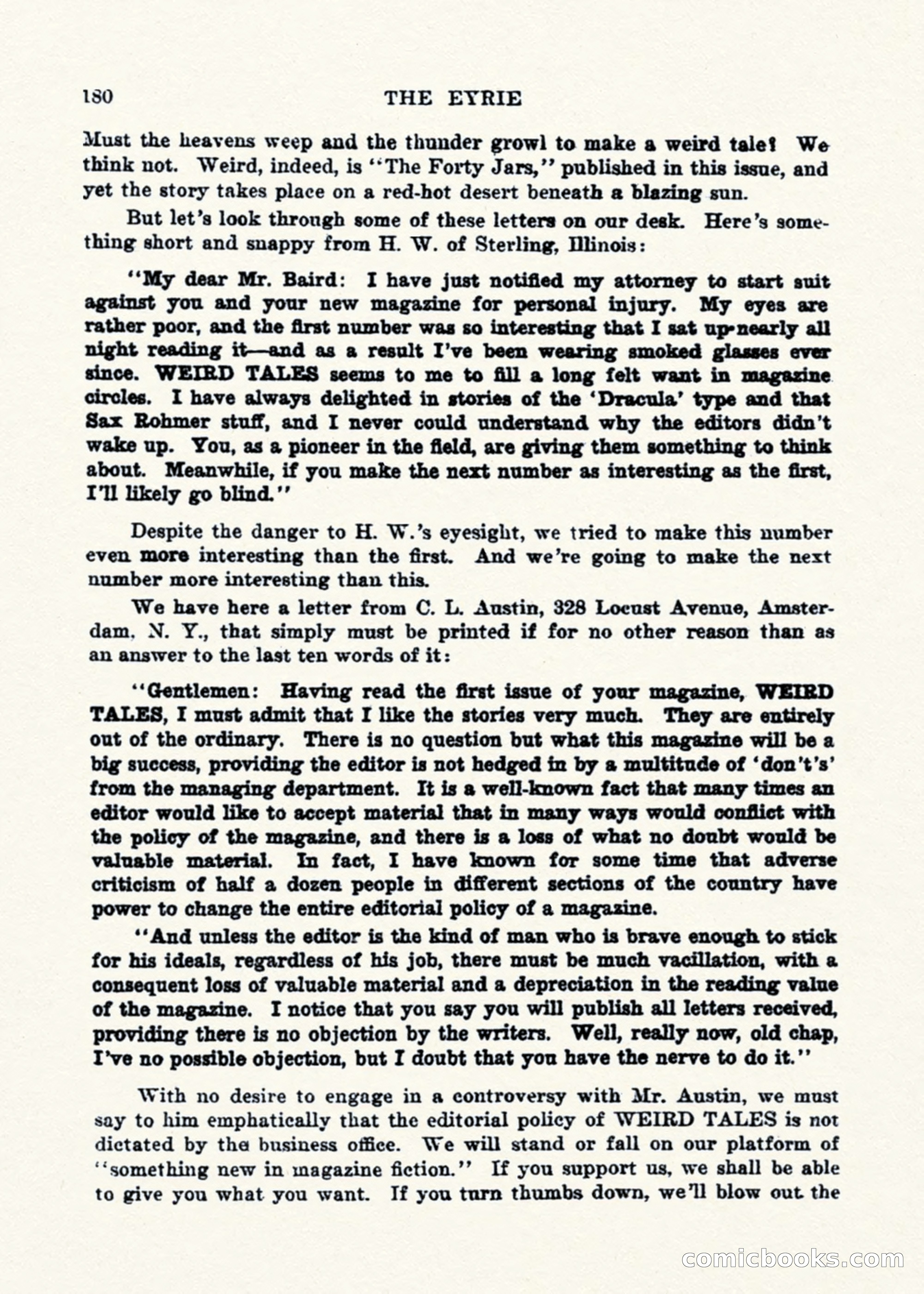 Weird Tales, Vol. 1, No. 2 — page 181 of 194