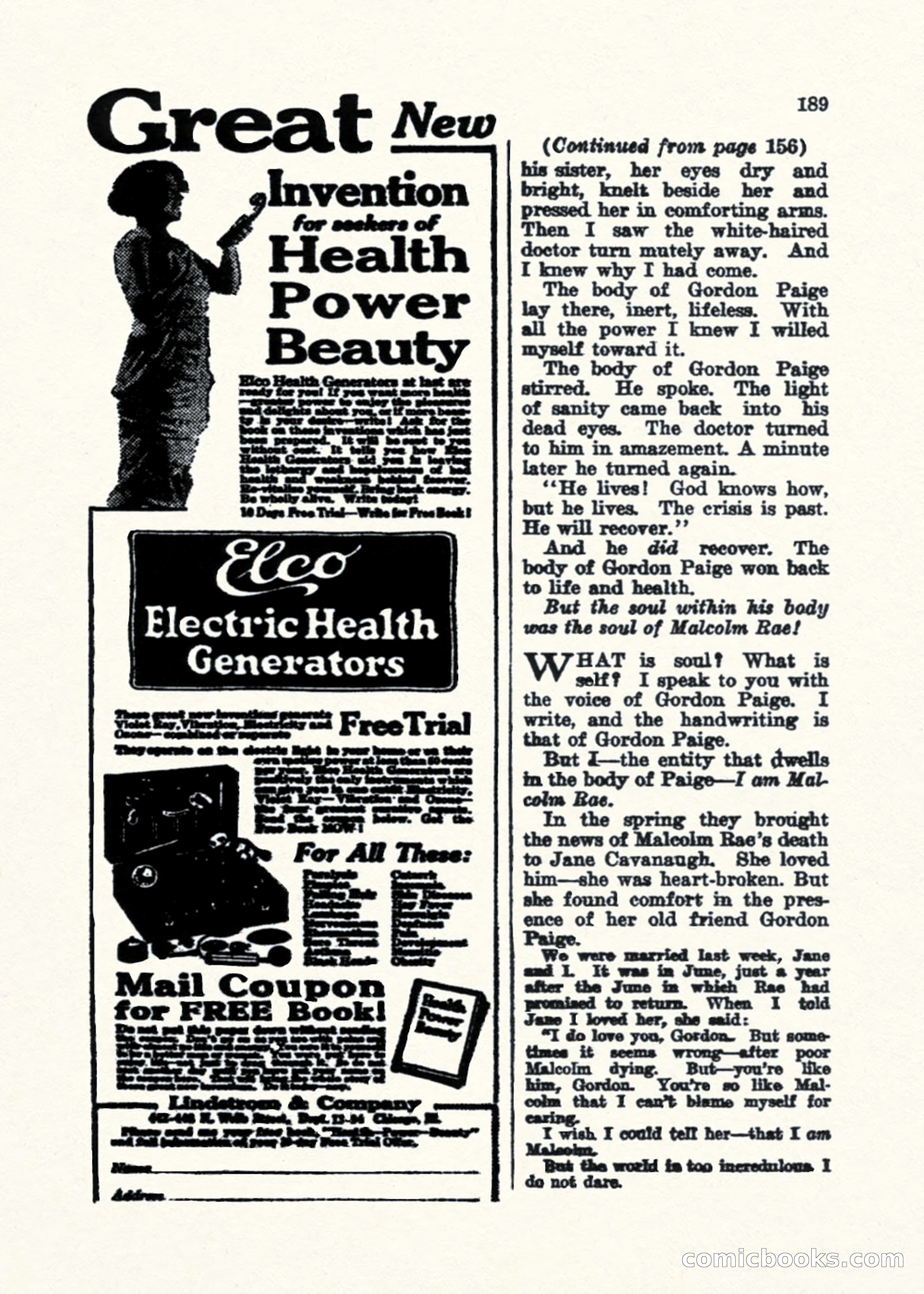 Weird Tales, Vol. 1, No. 2 — page 190 of 194