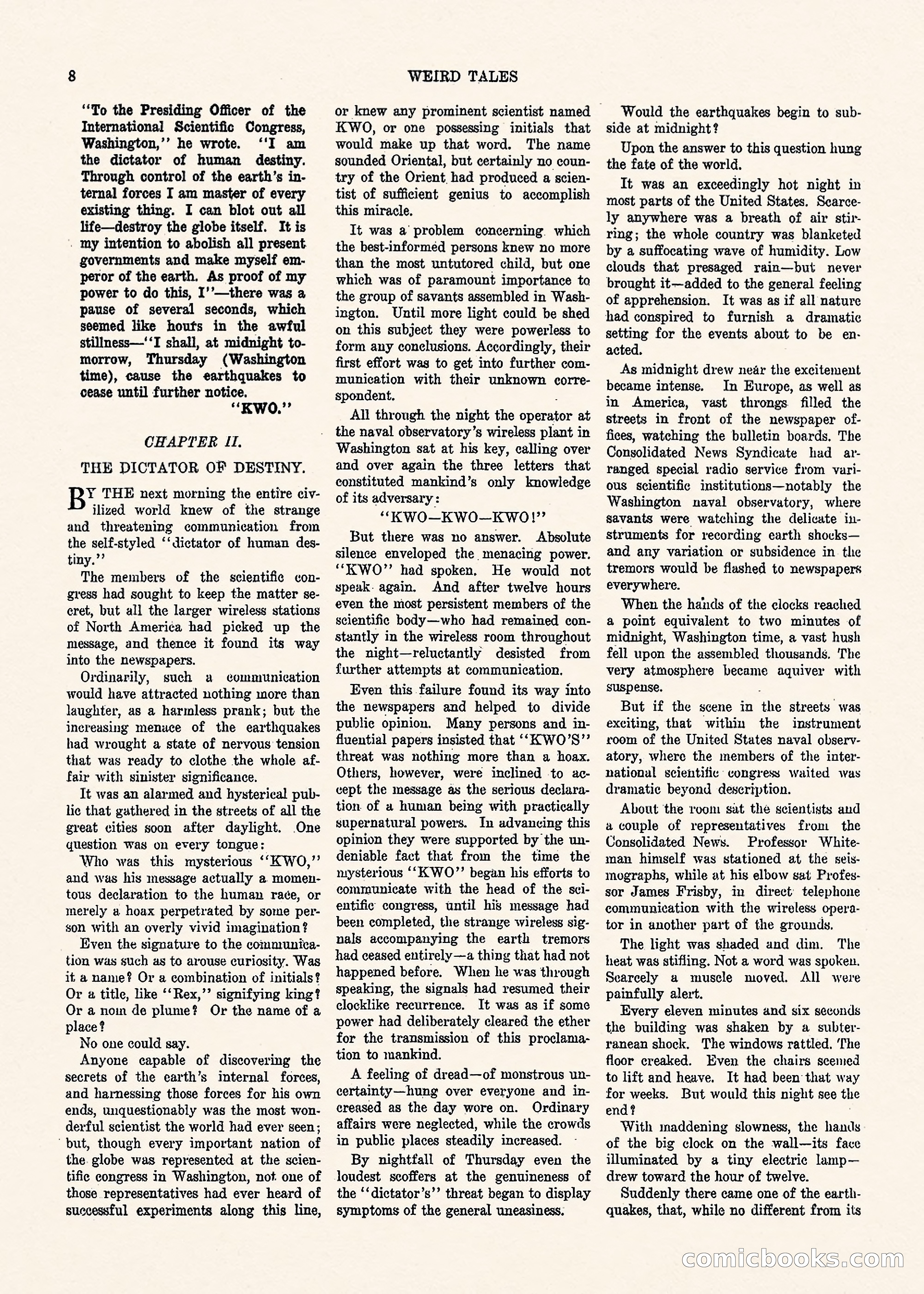 Weird Tales, Vol. 1, No. 3 — page 9 of 122