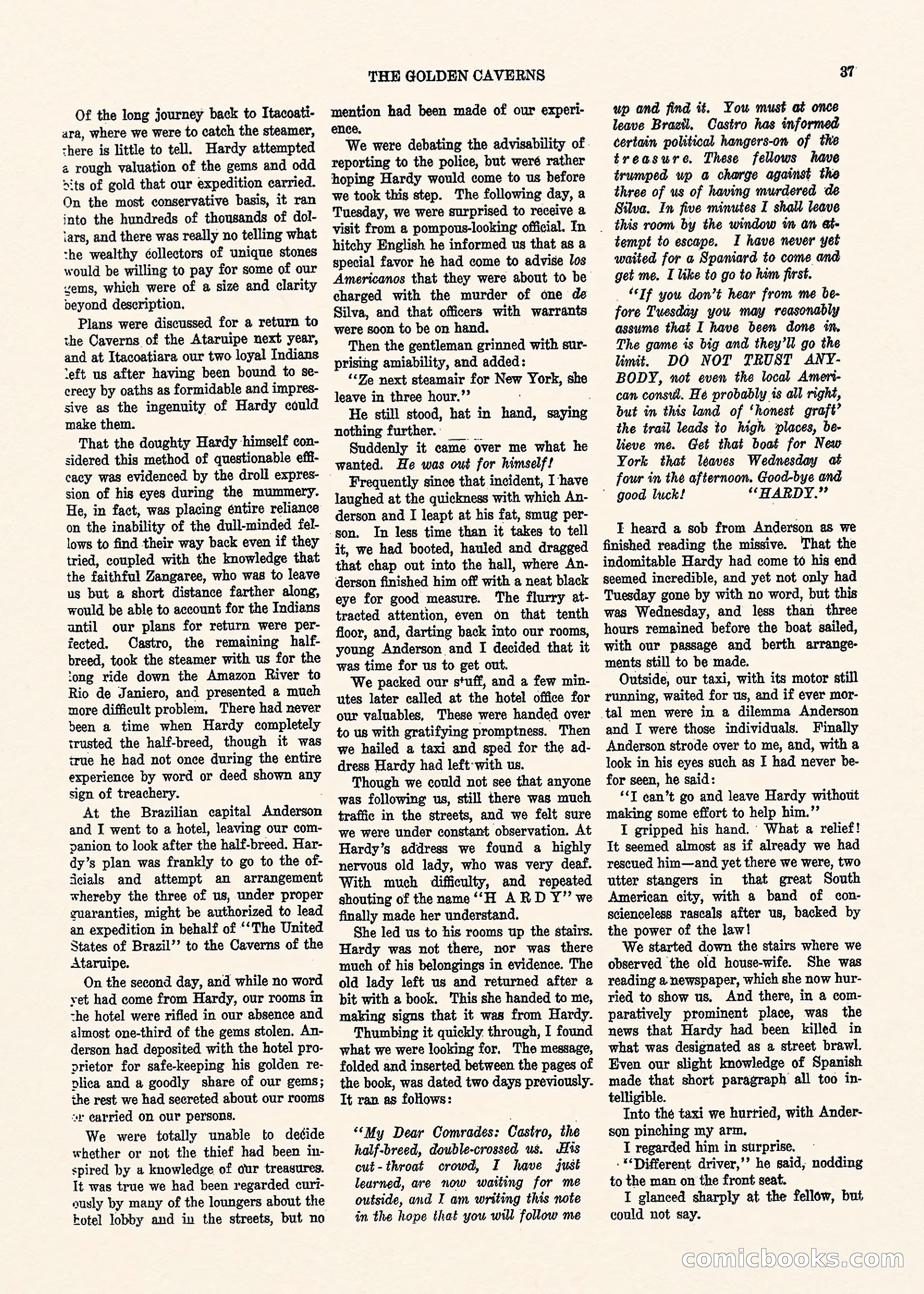 Weird Tales, Vol. 1, No. 3 — page 38 of 122