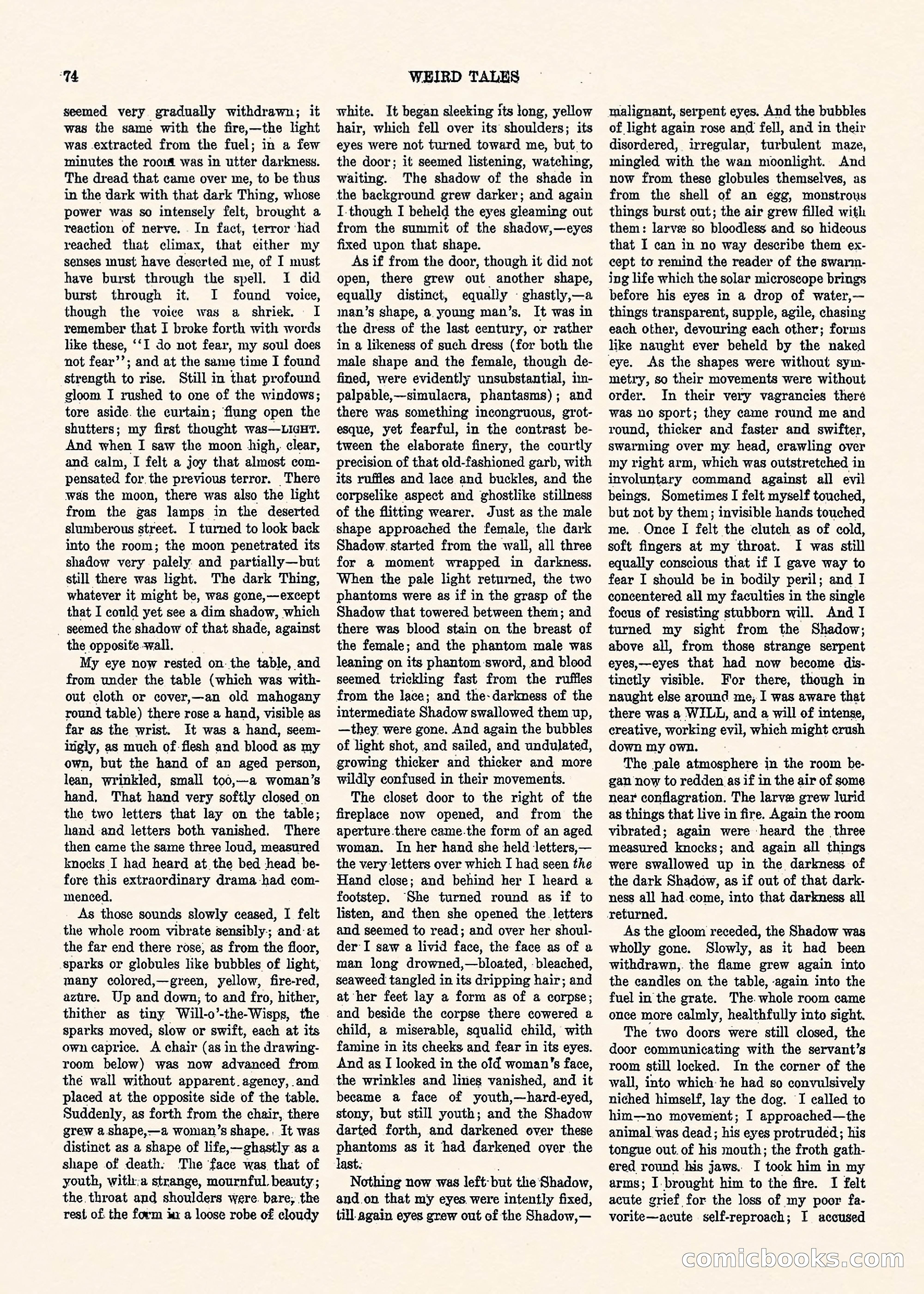 Weird Tales, Vol. 1, No. 3 — page 75 of 122