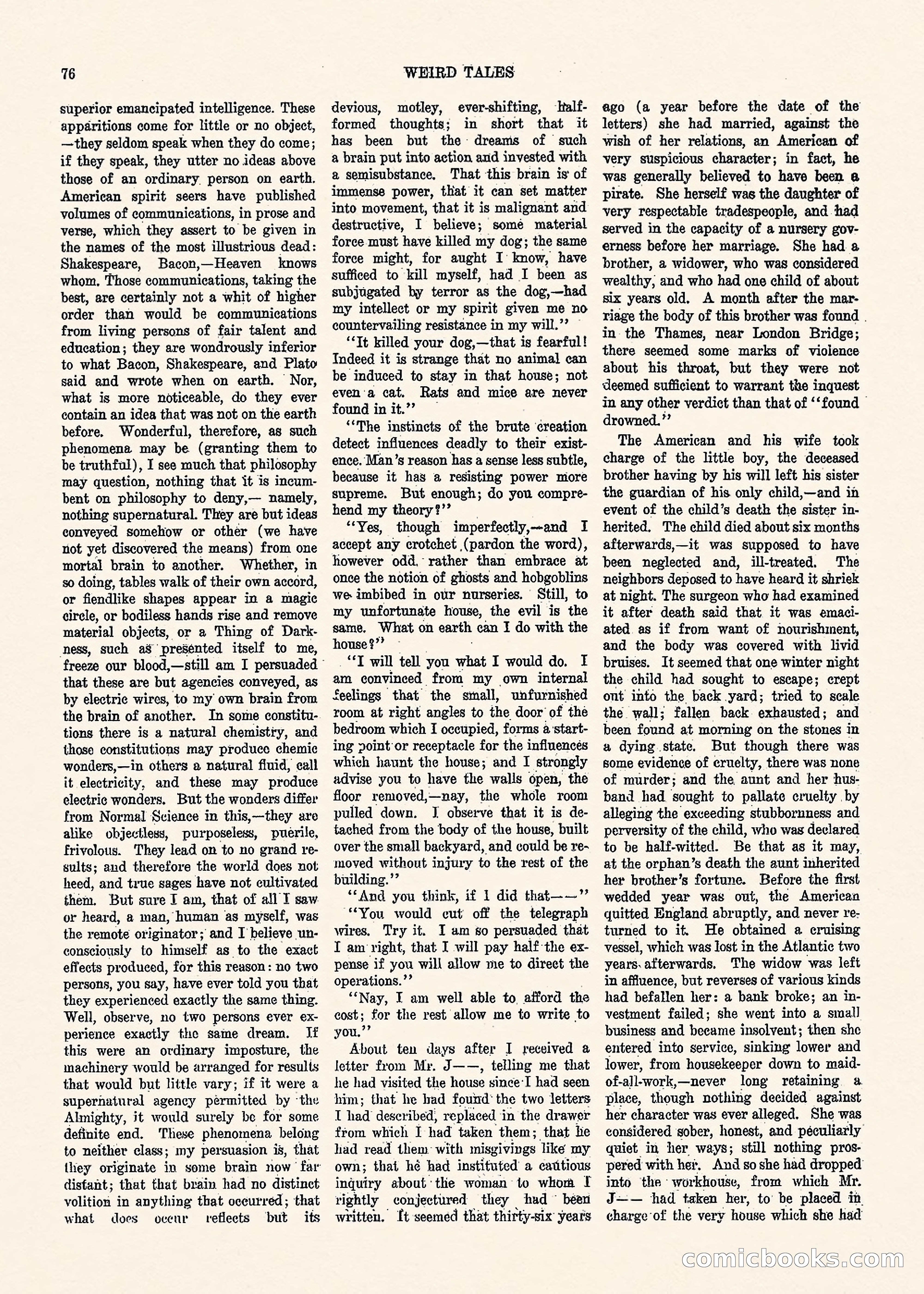 Weird Tales, Vol. 1, No. 3 — page 77 of 122