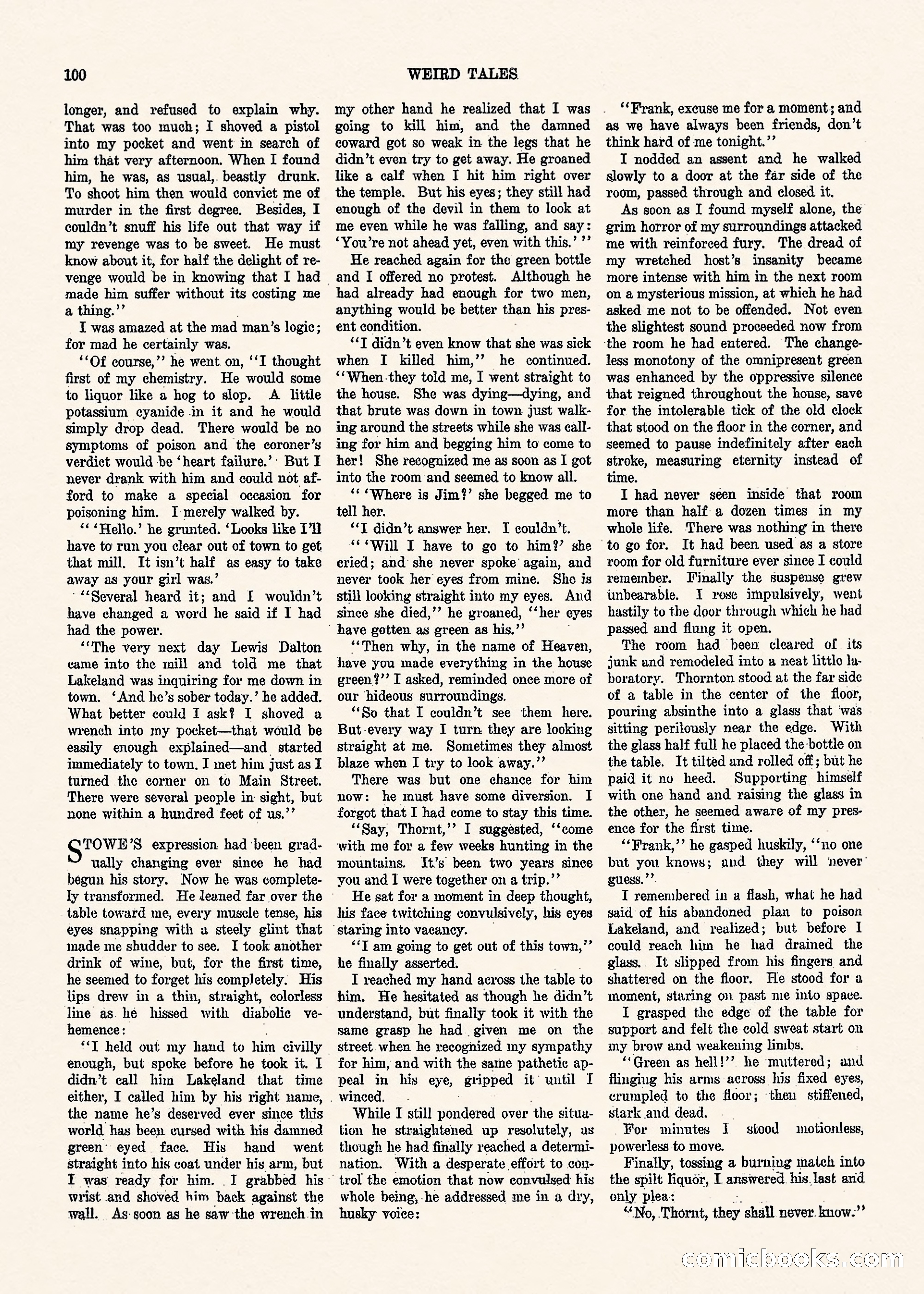Weird Tales, Vol. 1, No. 3 — page 101 of 122
