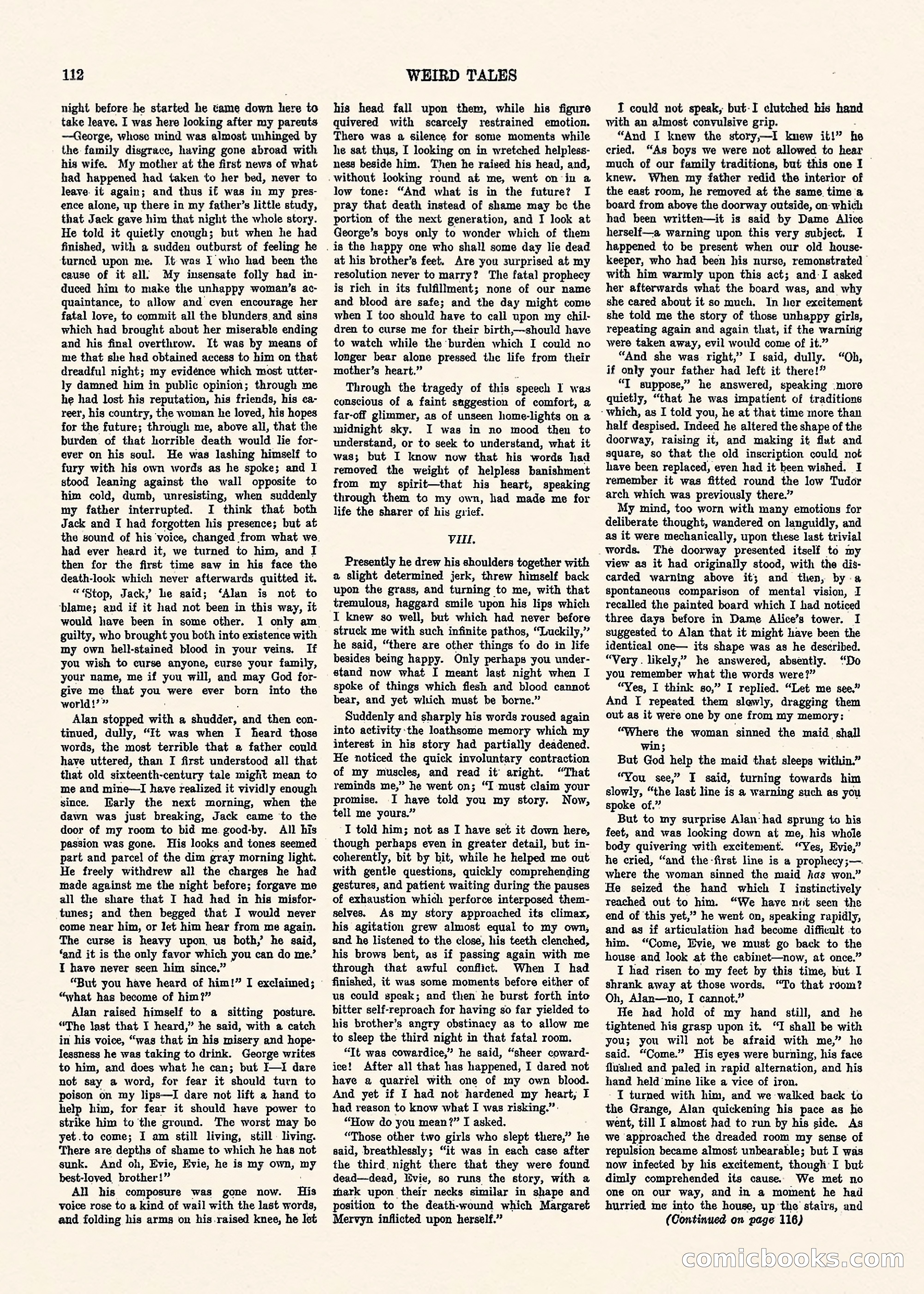 Weird Tales, Vol. 1, No. 3 — page 113 of 122