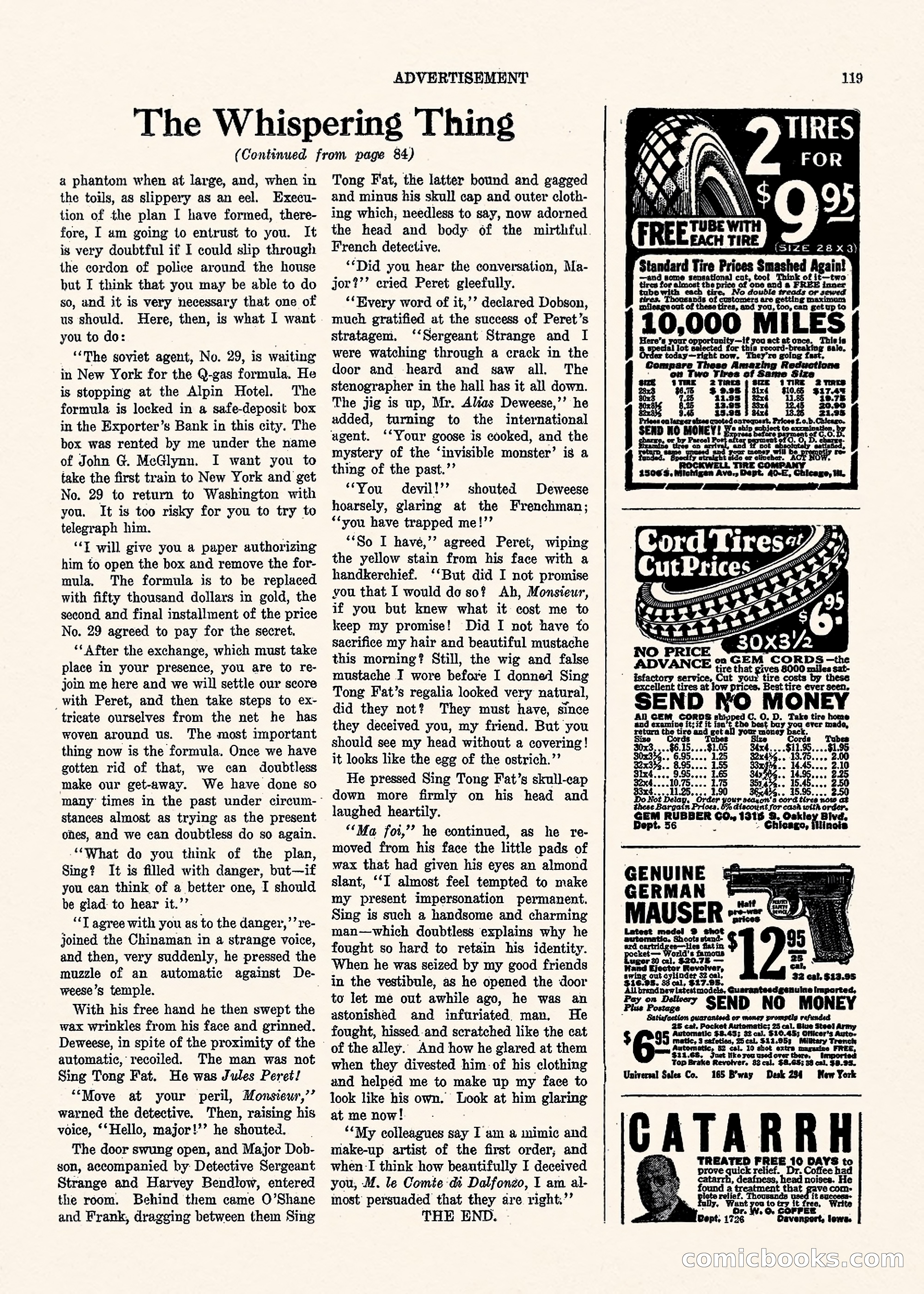 Weird Tales, Vol. 1, No. 3 — page 120 of 122