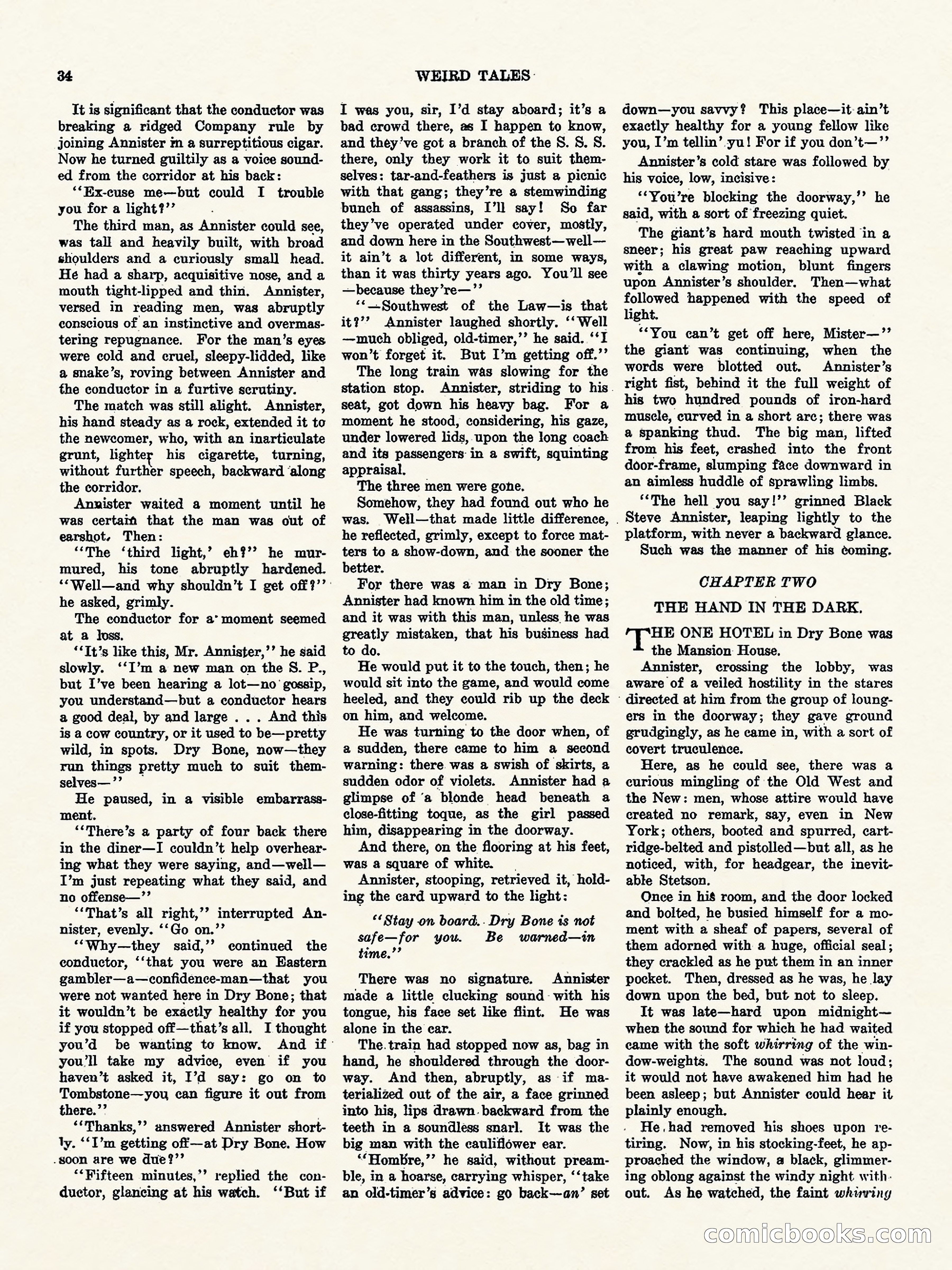 Weird Tales, Vol. I, No. 4 — page 35 of 122