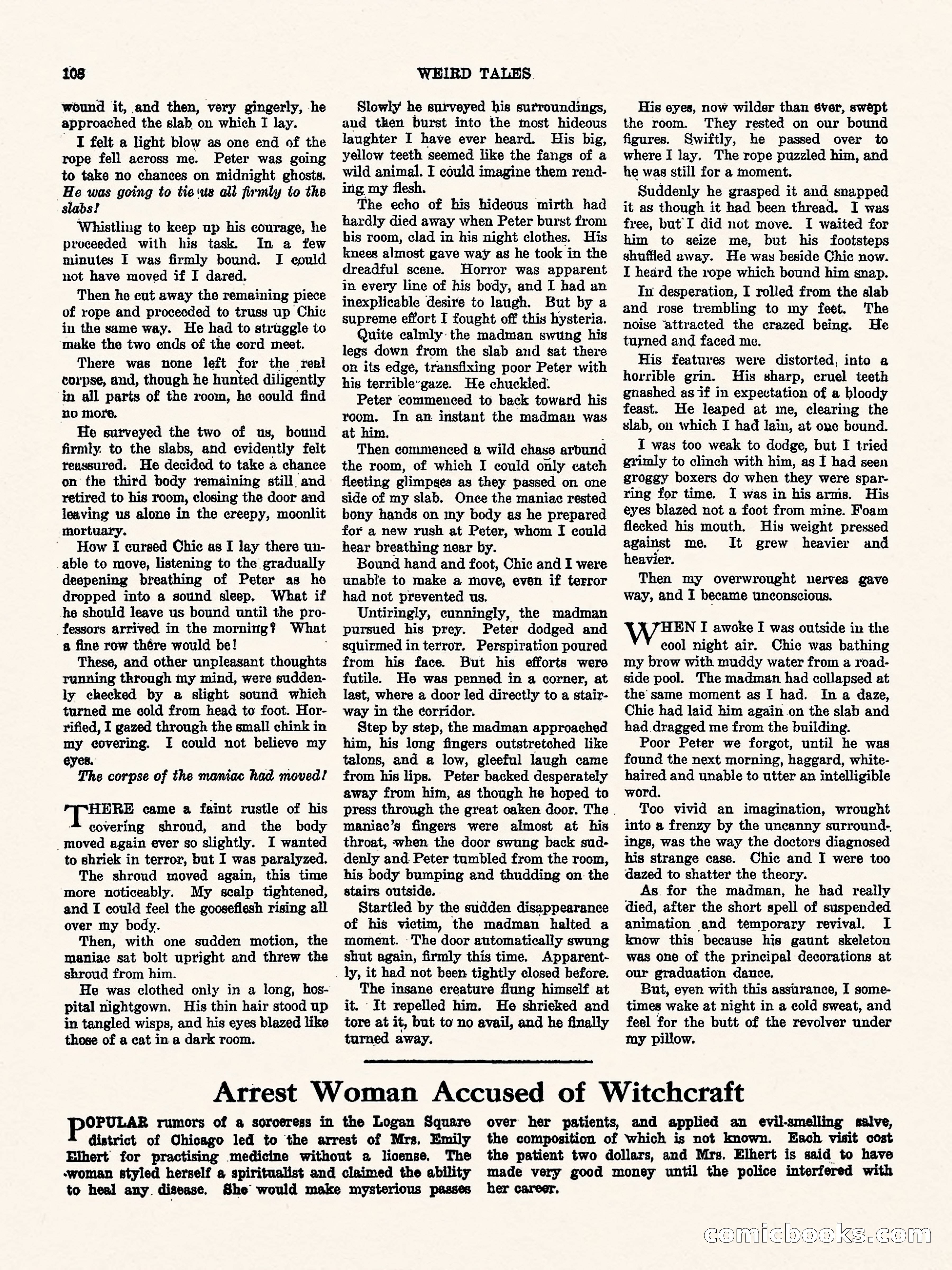 Weird Tales, Vol. I, No. 4 — page 109 of 122